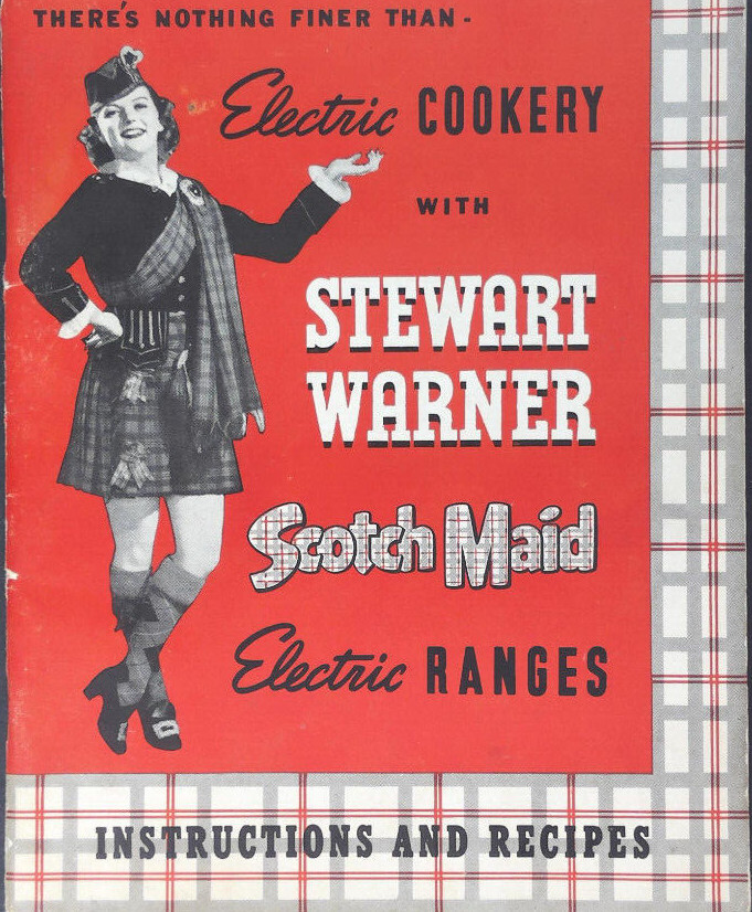 Vintage Electric Cookery with Stewart Warner Scotch Maid Recipes 1940