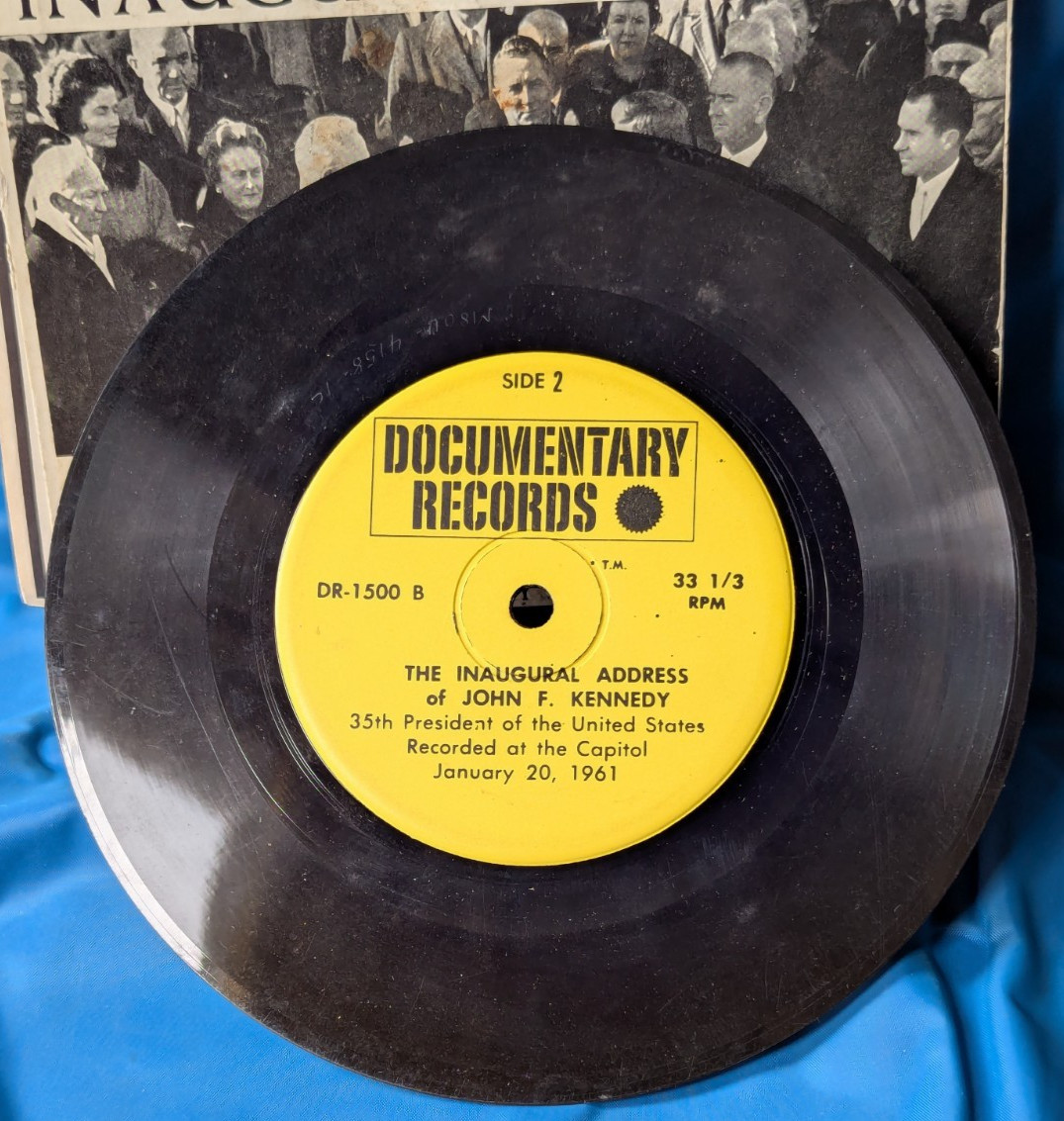 President John F Kennedy Lot of 2 7″ Records ~ Inagural Address & Memorial Album