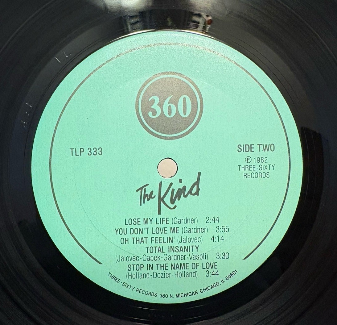 The Kind Debut LP w/ORDER FORM INSERT 1982 Chicago Power Pop 360 Records VG+/VG+