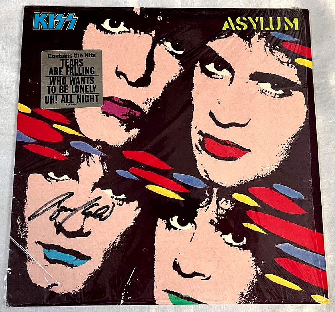 KISS Asylum LP Vinyl Hype Sticker Bruce Kulick Autograph Shrink 1985 Carr