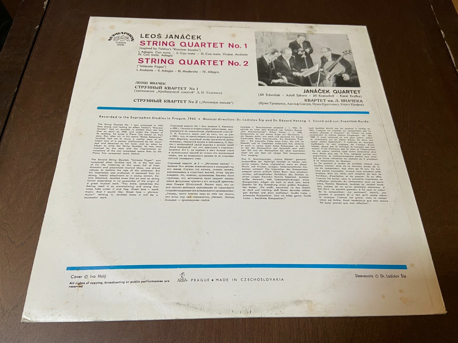 Janacek String Quartets No. 1 & 2~CZECH IMPORT~Supraphon Stereo~Modern Classical