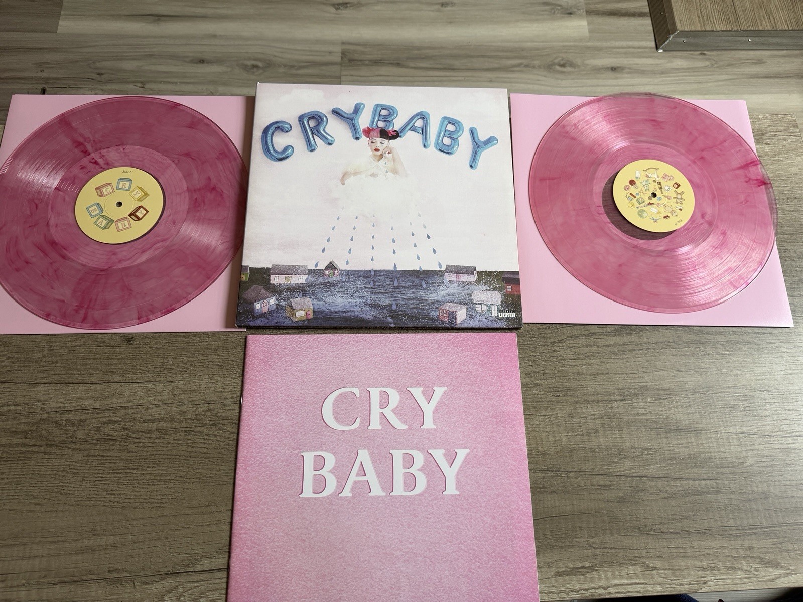 Melanie Martinez Cry Baby the Deluxe Edition two clear pink vinyl records set