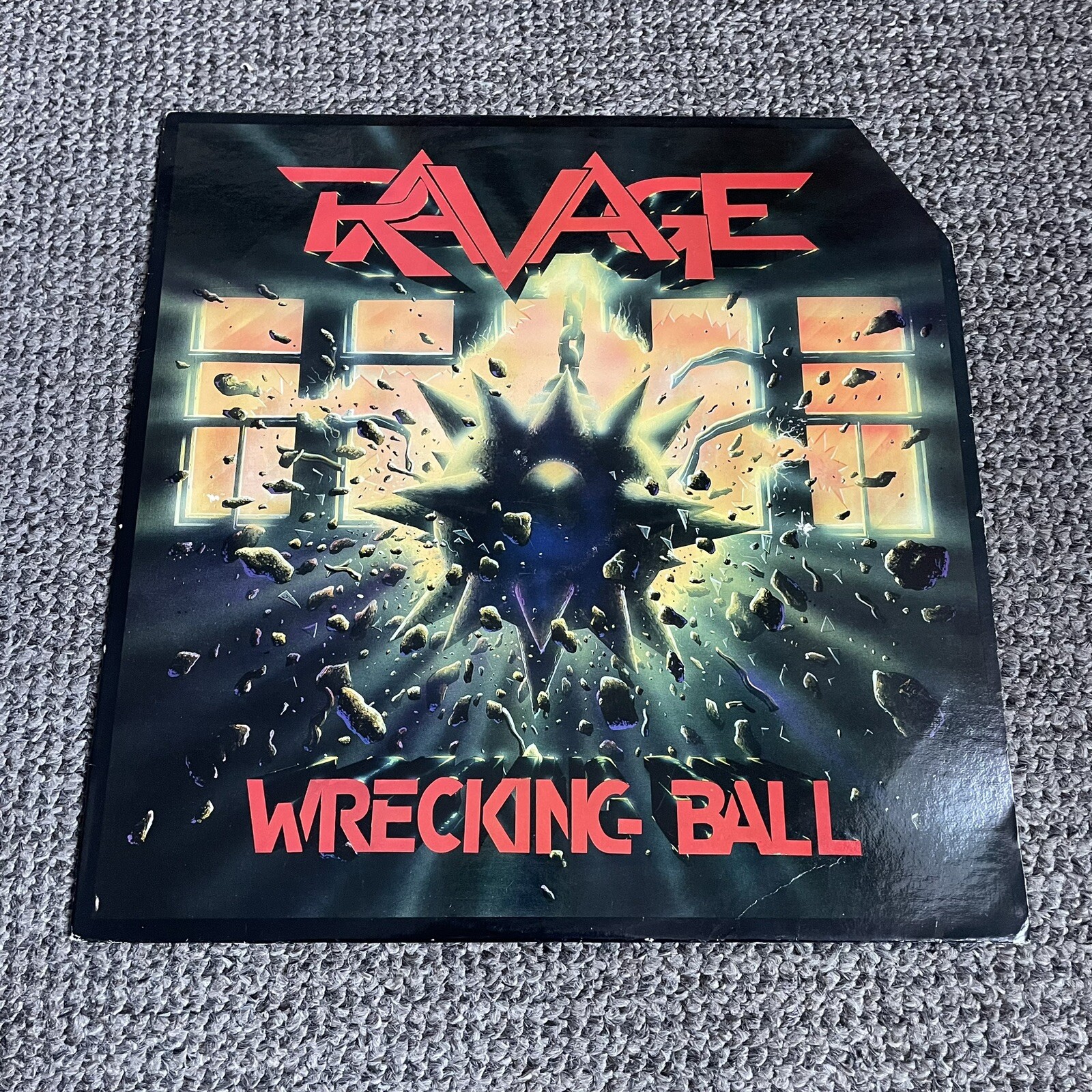 Ravage – Wrecking Ball Vinyl Record FIRST EU Pressing BLACK 1986