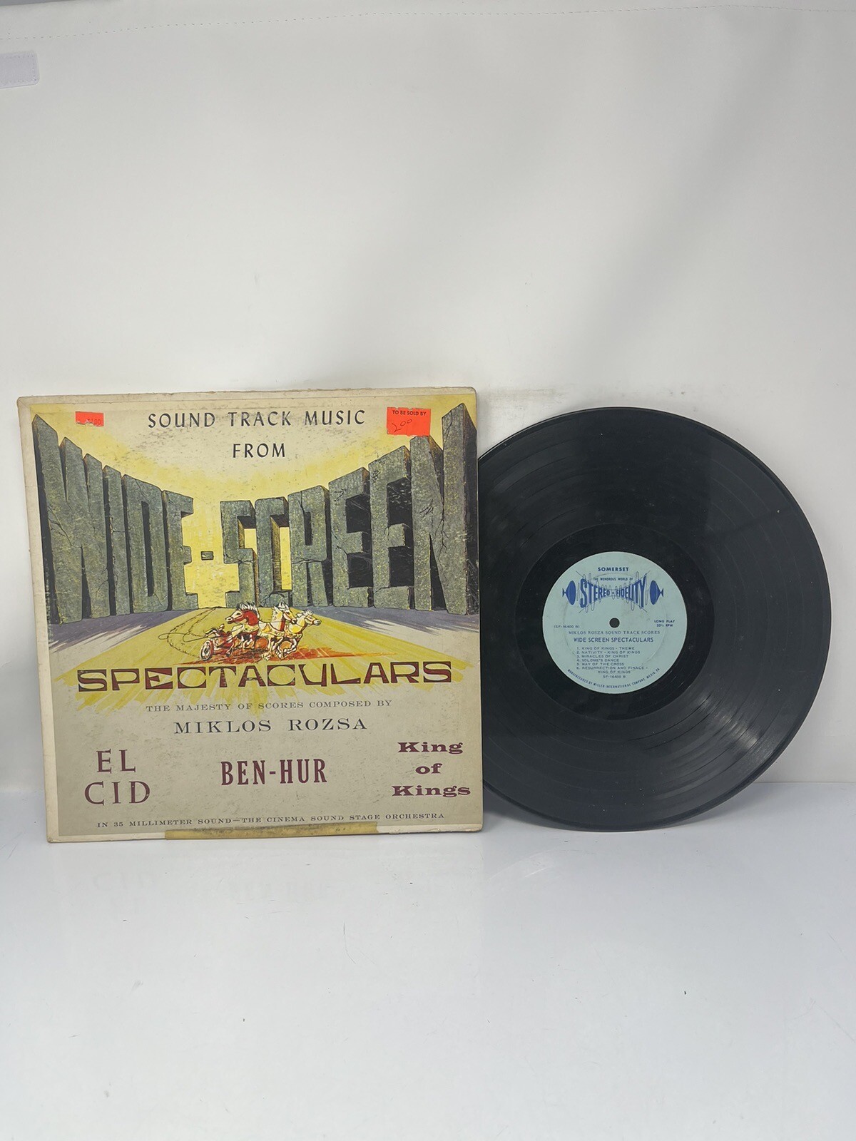Wide Screen Spectaculars Miklos Rozsa El CID Ben Hur King Of Kings Vinyl 16400