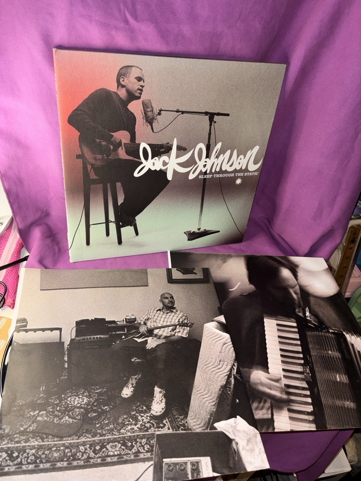 Jack Johnson Sleep Through The Static Original 2008 Double LP Vinyl Record RARE