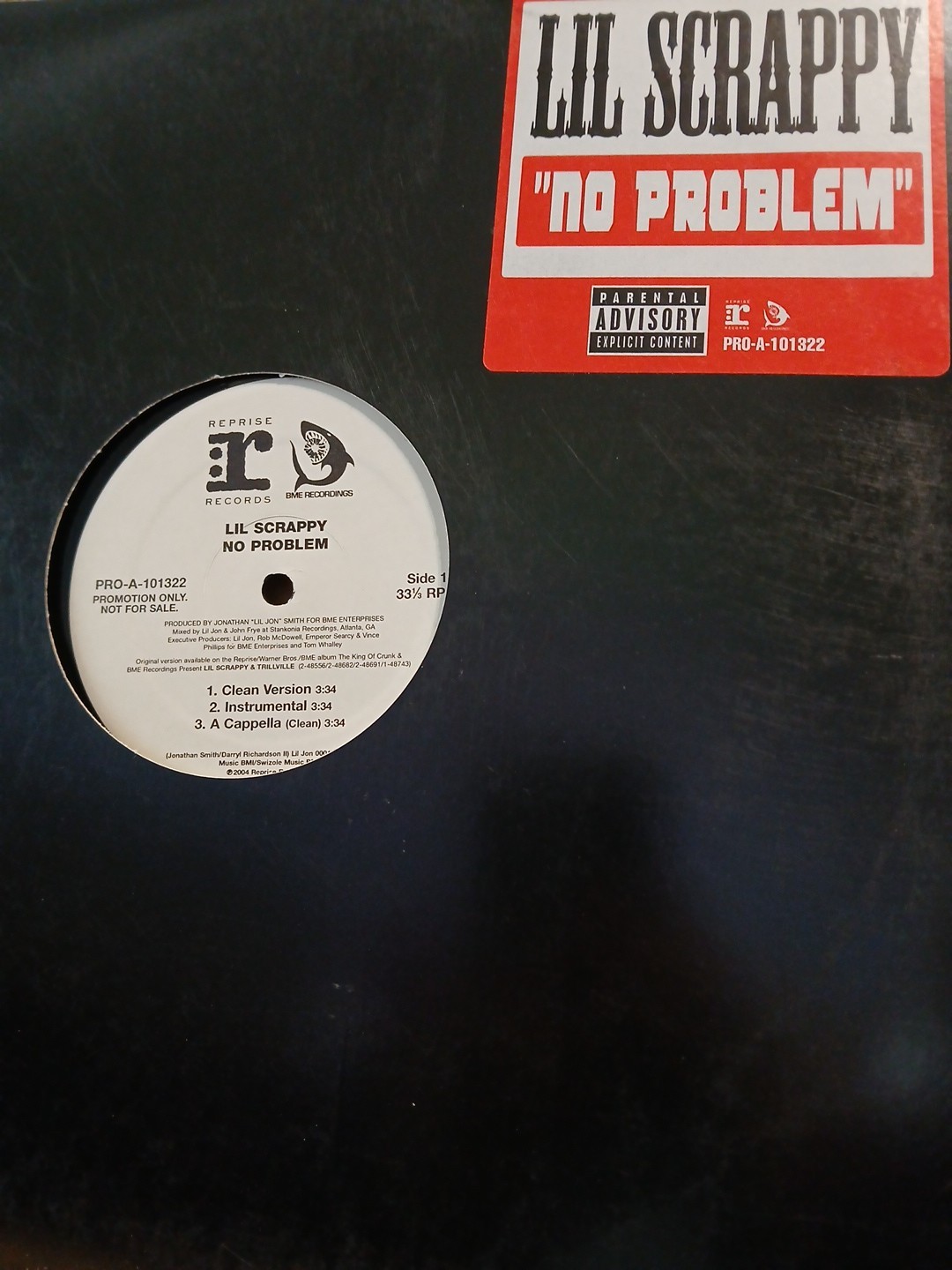 Lil Scrappy, No Problem, 12″ Vinyl Promo, 2004 Reprise Records