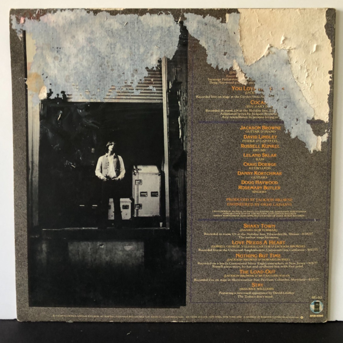 Jackson Browne RUNNING ON EMPTY 1977 Asylum + Booklet Low grade cover VG record