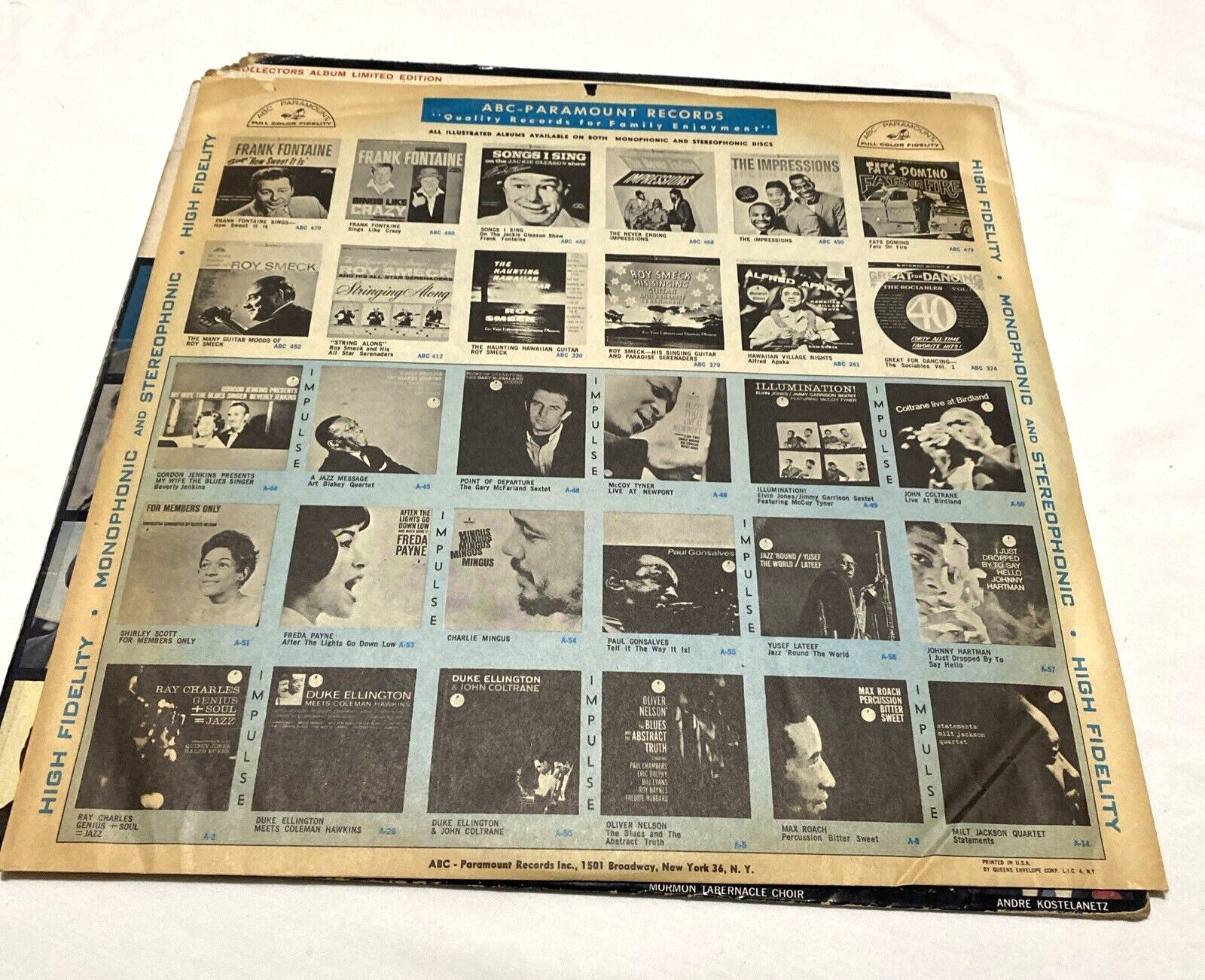 THE GREAT SONGS OF CHRISTMAS ’61 Vinyl 12″ LP 33 RPM Columbia Records XTV 69406