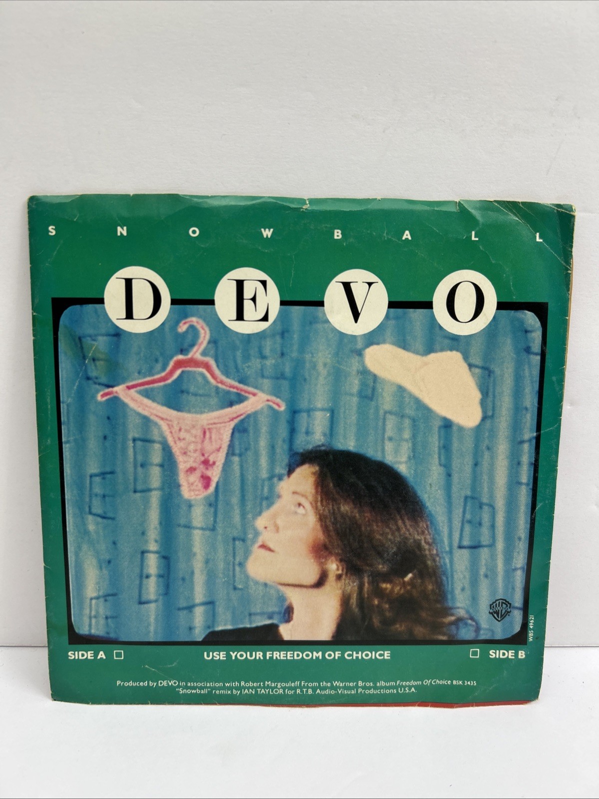 DEVO Snowball / Freedom Of Choice – 1980 WARNER BROS. 7” 45 NEW WAVE SYNTH POP