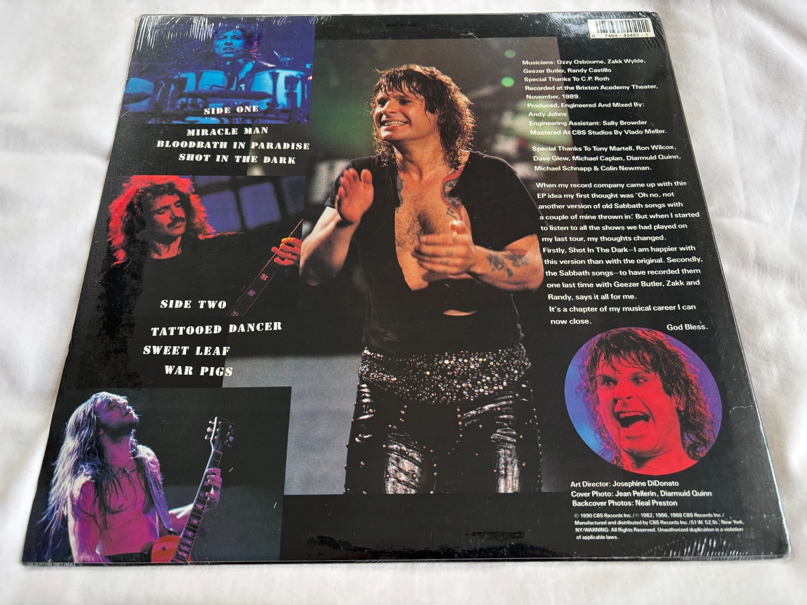 Ozzy Osbourne Just Say Ozzy LP Vinyl Record SEALED 1990
