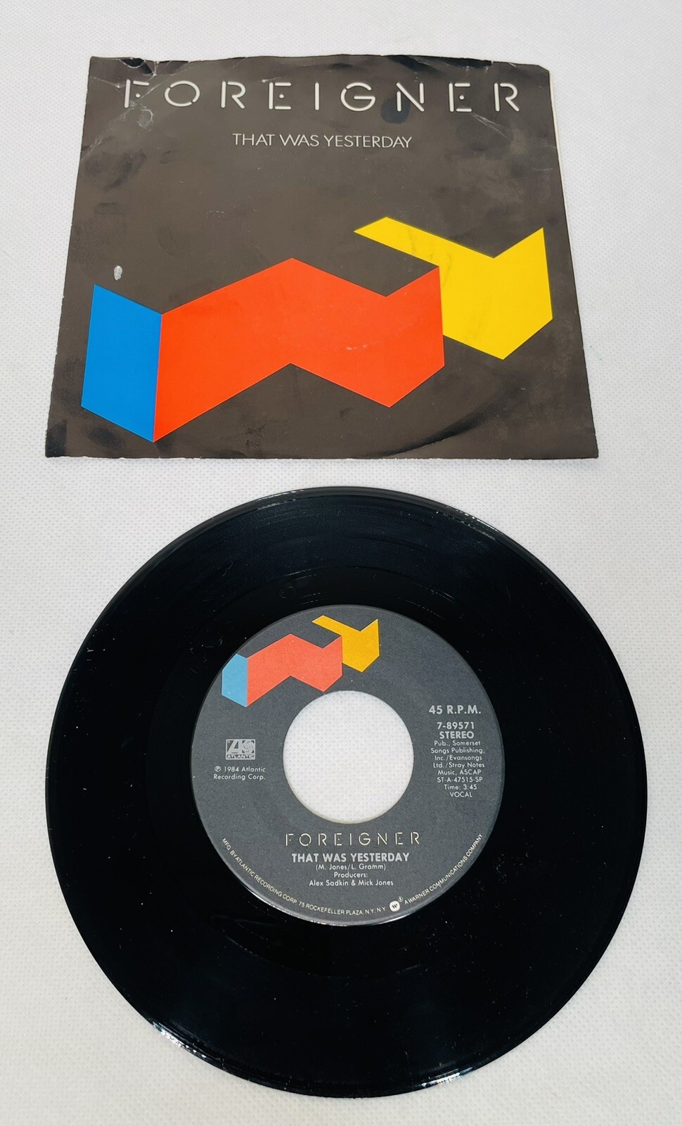 Foreigner Agent Provocateur TESTED 1984 Vinyl That Was Yesterday With Sleeve