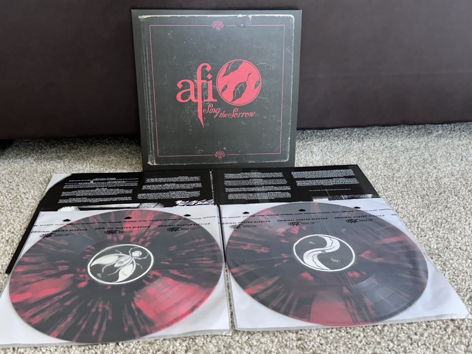 AFI – Sing The Sorrow – LP Red Black Splatter Piinwheel Vinyl RARE UNPLAYED MINT