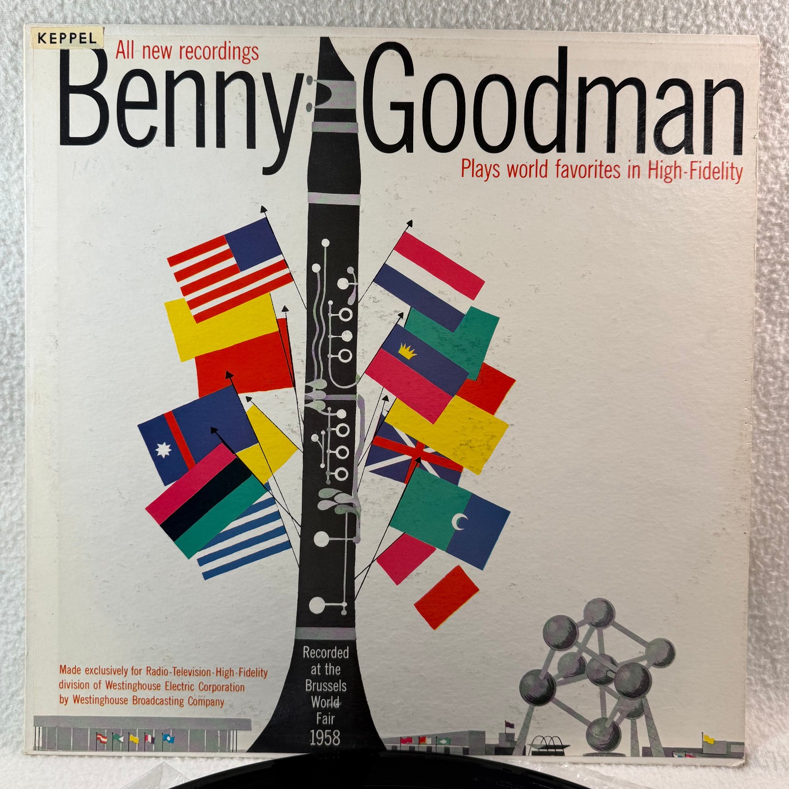 Benny Goodman, Plays World Favorites In High-Fidelity EX LP Jazz – 1958