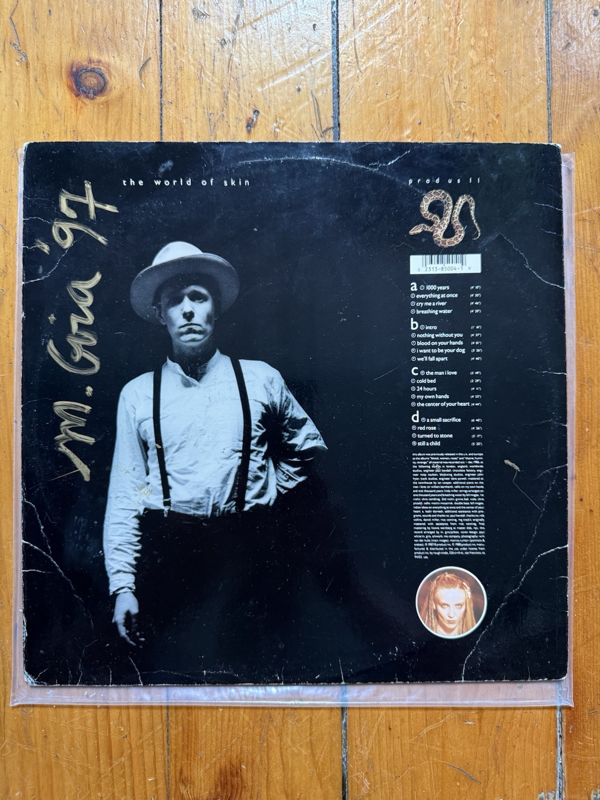 Signed / Autographed Skin – The World Of Skin Vinyl LP – SWANS – Gira – Jarboe