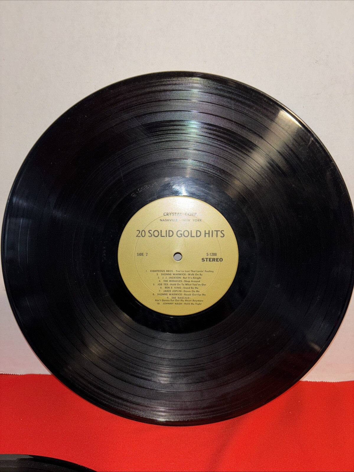 20 Solid Gold Hits LP 1969 CRYSTAL S-1200 VARIOUS ARTIST COMPILATION- No Cover