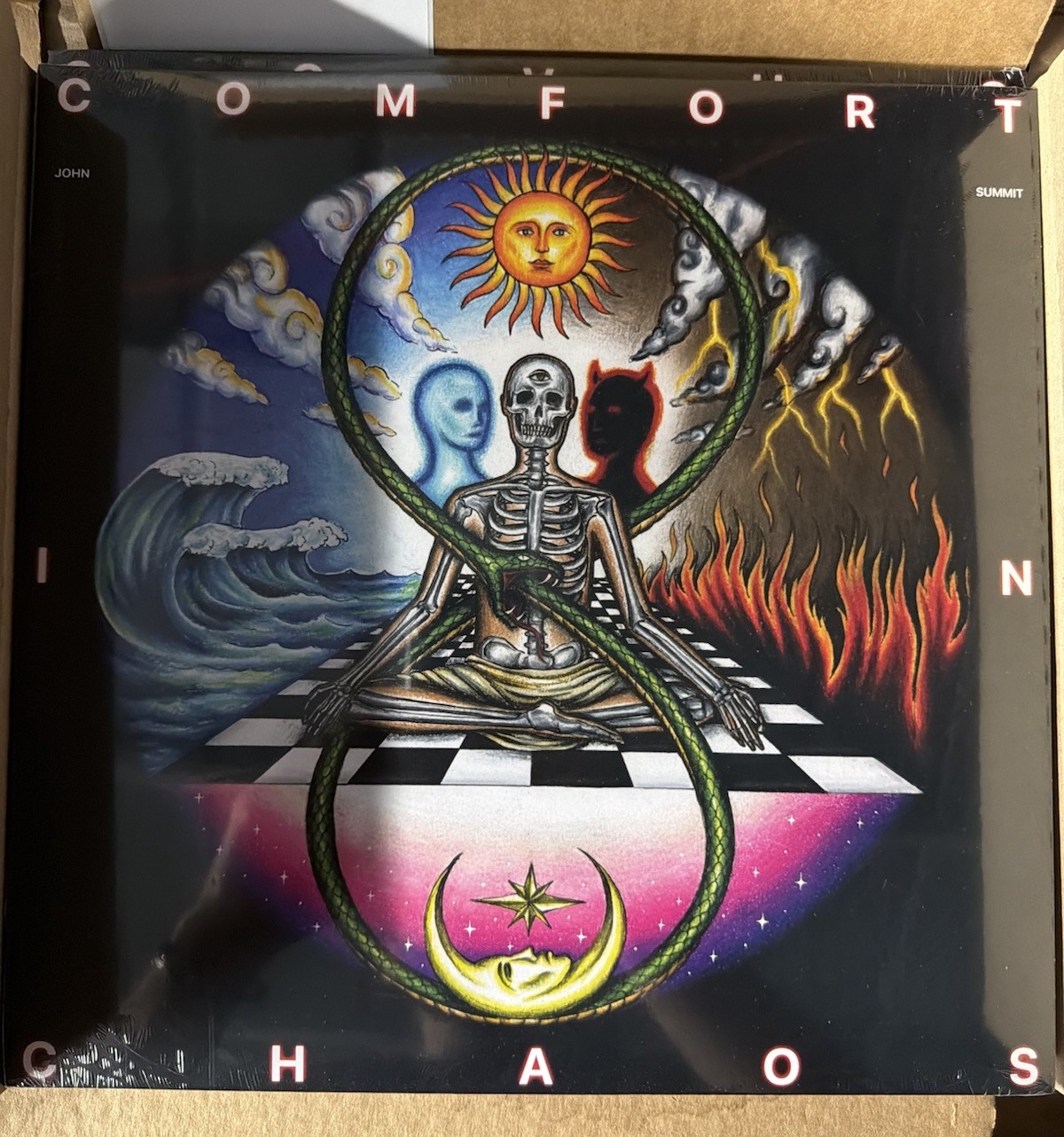 John Summit COMFORT IN CHAOS Vinyl BLUE SPLATTER Chaos Edition w/ SIGNED Insert