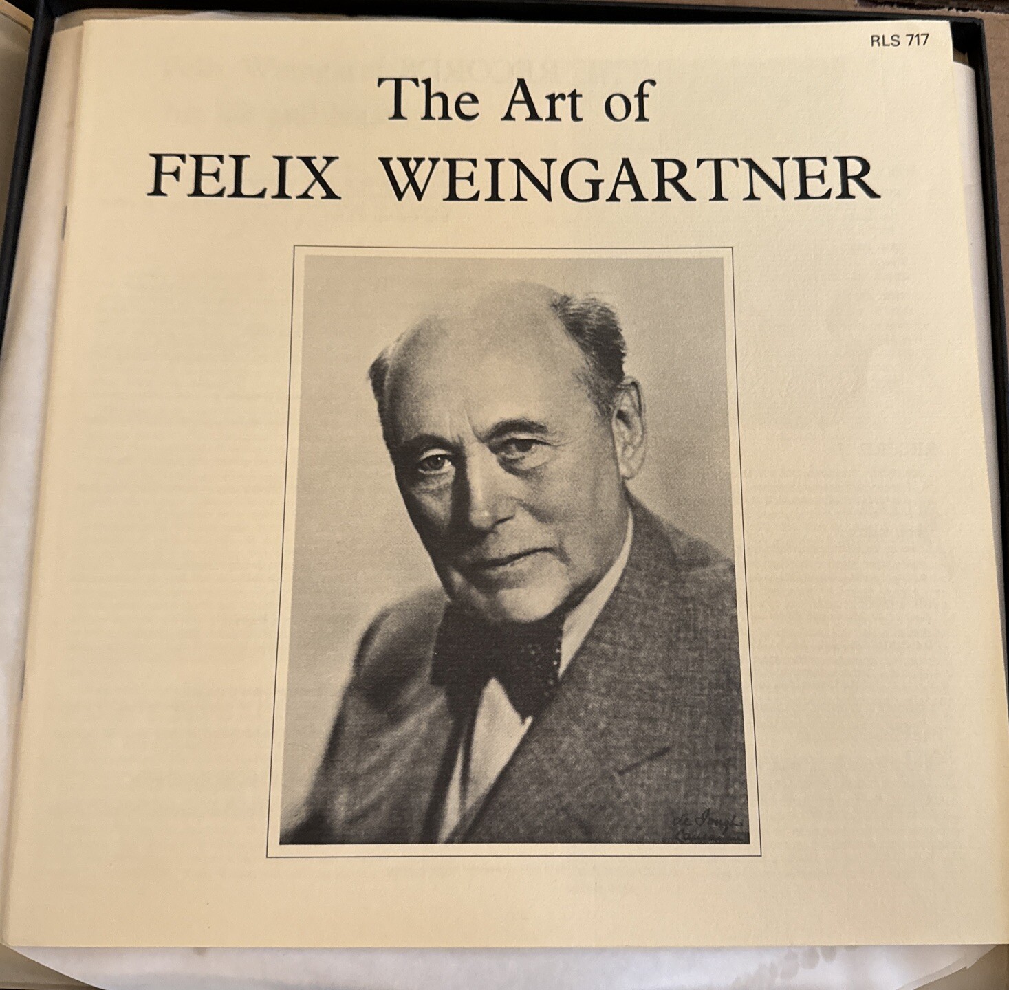 The Art of FELIX WEINGARTNER EMI UK HMV Treasury 3 LP BOC RLS 717 NM+