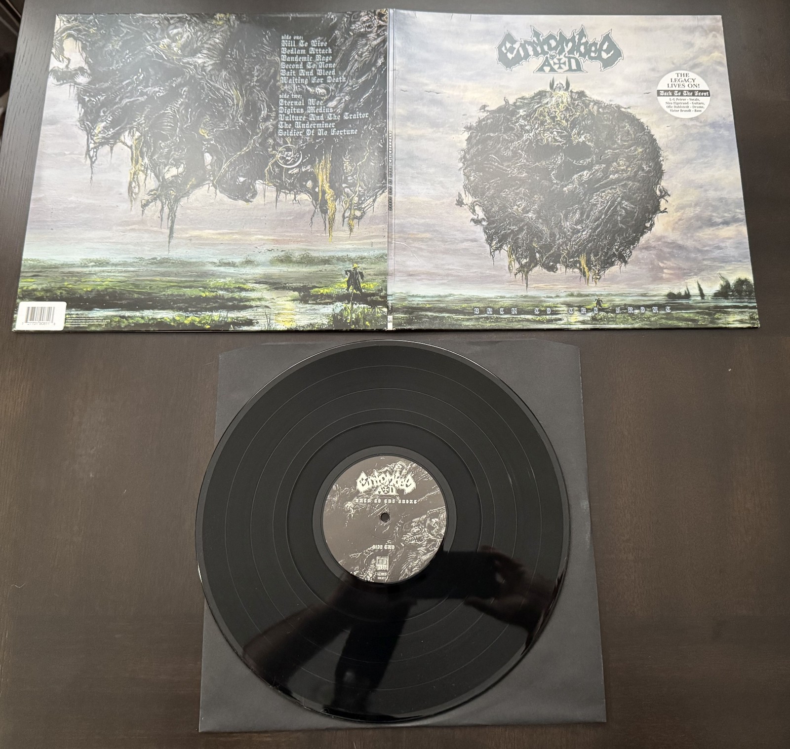 Entombed A.D. Back to the Front black vinyl LP with poster