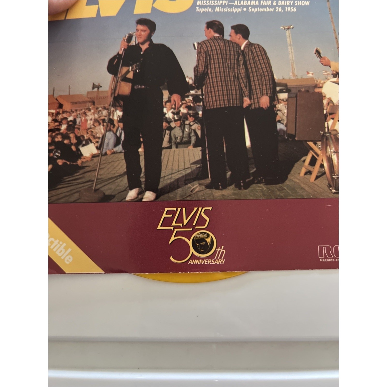 Elvis Presley – Baby, Let’s Play House/Hound Dog 50th Ann 7″ 45 Yellow 4 pc