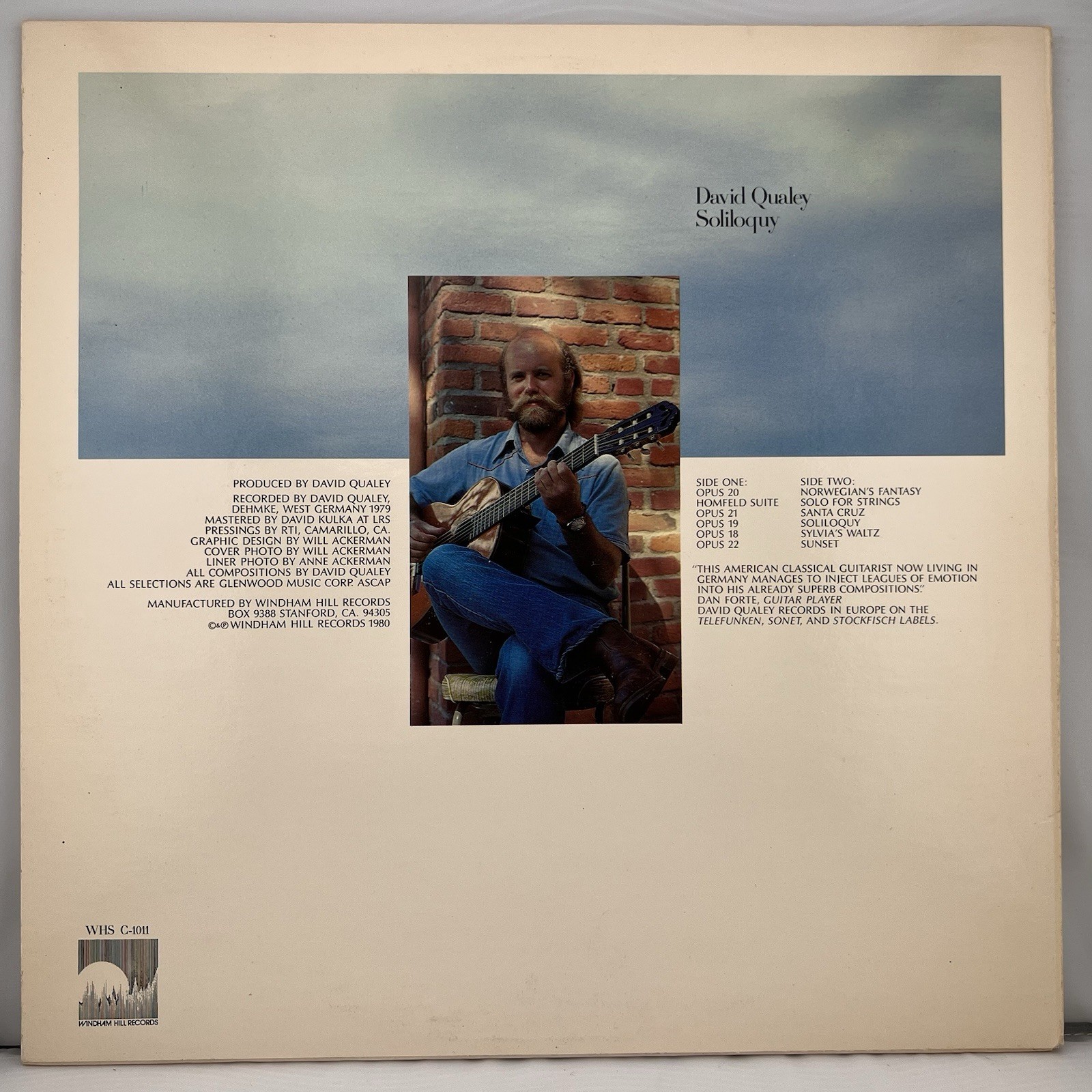 1980 David Qualey Soliloquy Contemporary Jazz Windham Hill Records Vinyl LP