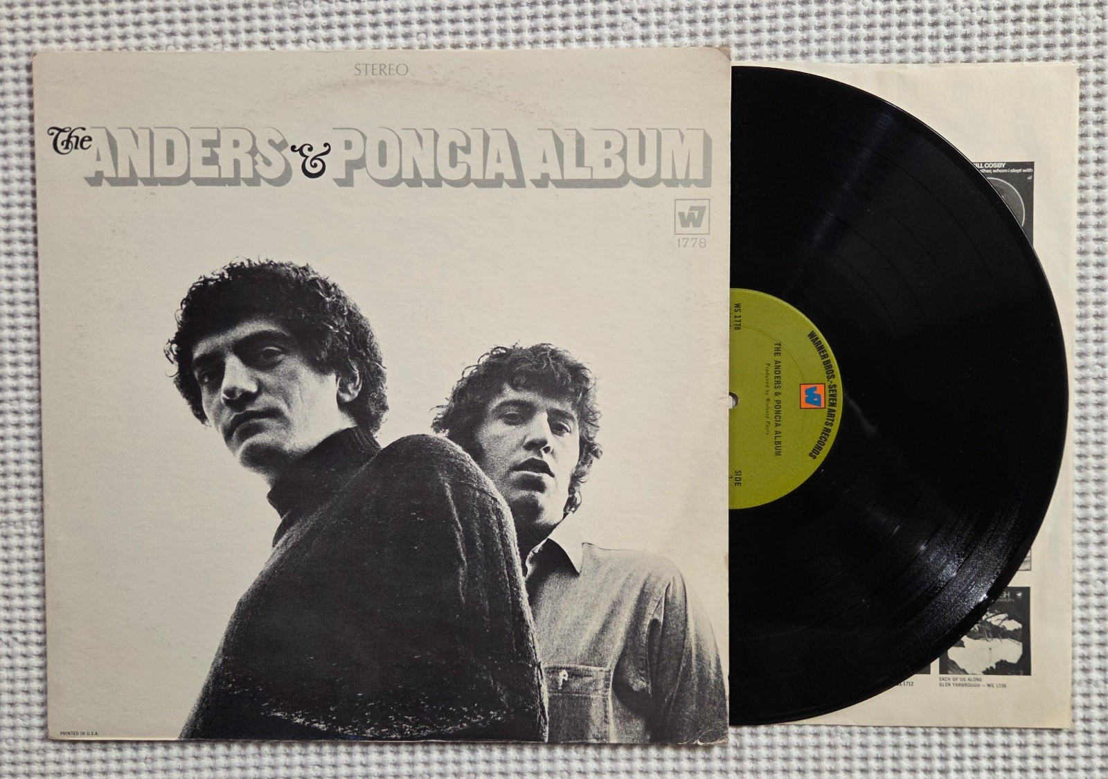 ANDERS & PONCIA Self Titled Orig ’69 WARNER BROS. 1st Videls Trade Winds Rare EX