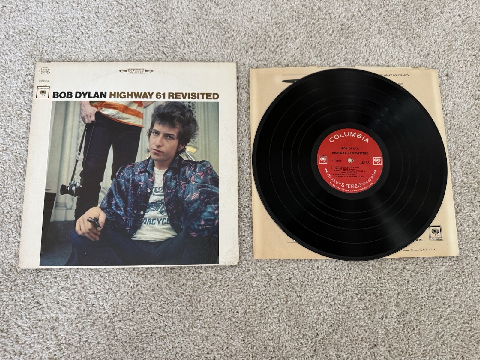 Bob Dylan Highway 61 Revisited LP Columbia CS 9189 360 Sound Stereo US Press