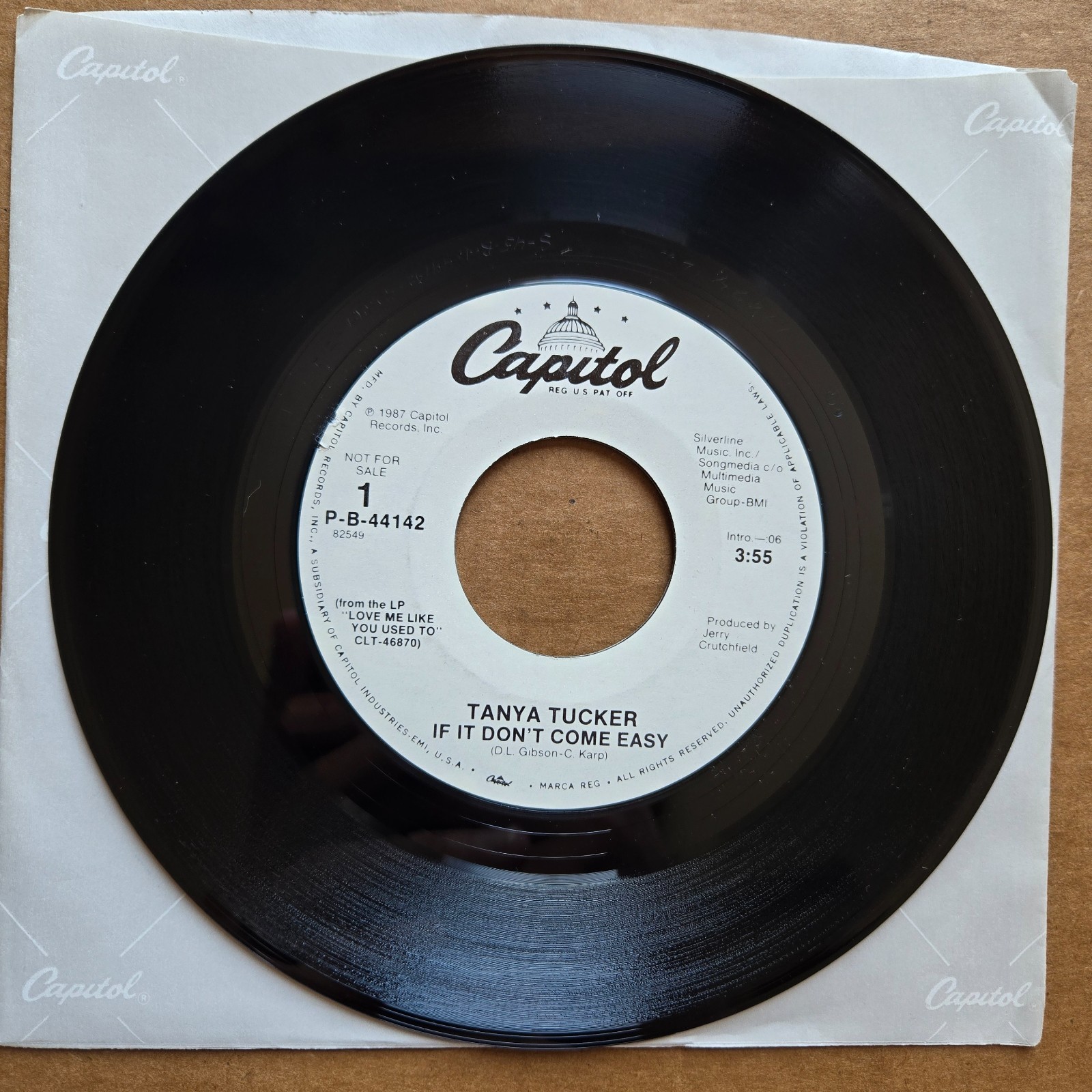 TANYA TUCKER If It Don’t Come Easy 45 7″ COUNTRY Vinyl Record DJ PROMO