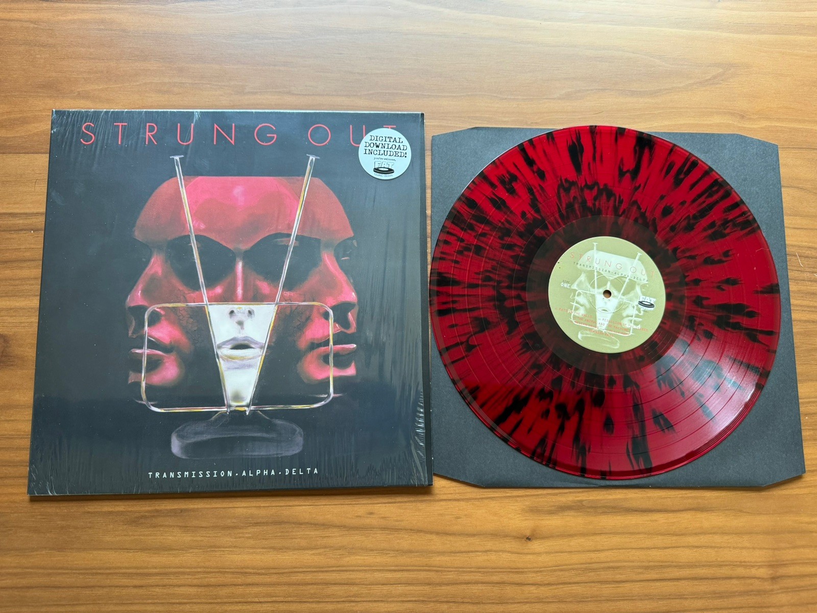 UNPLAYED STRUNG OUT Transmission Alpha Delta SPLATTER VINYL LP_nofx afi rancid