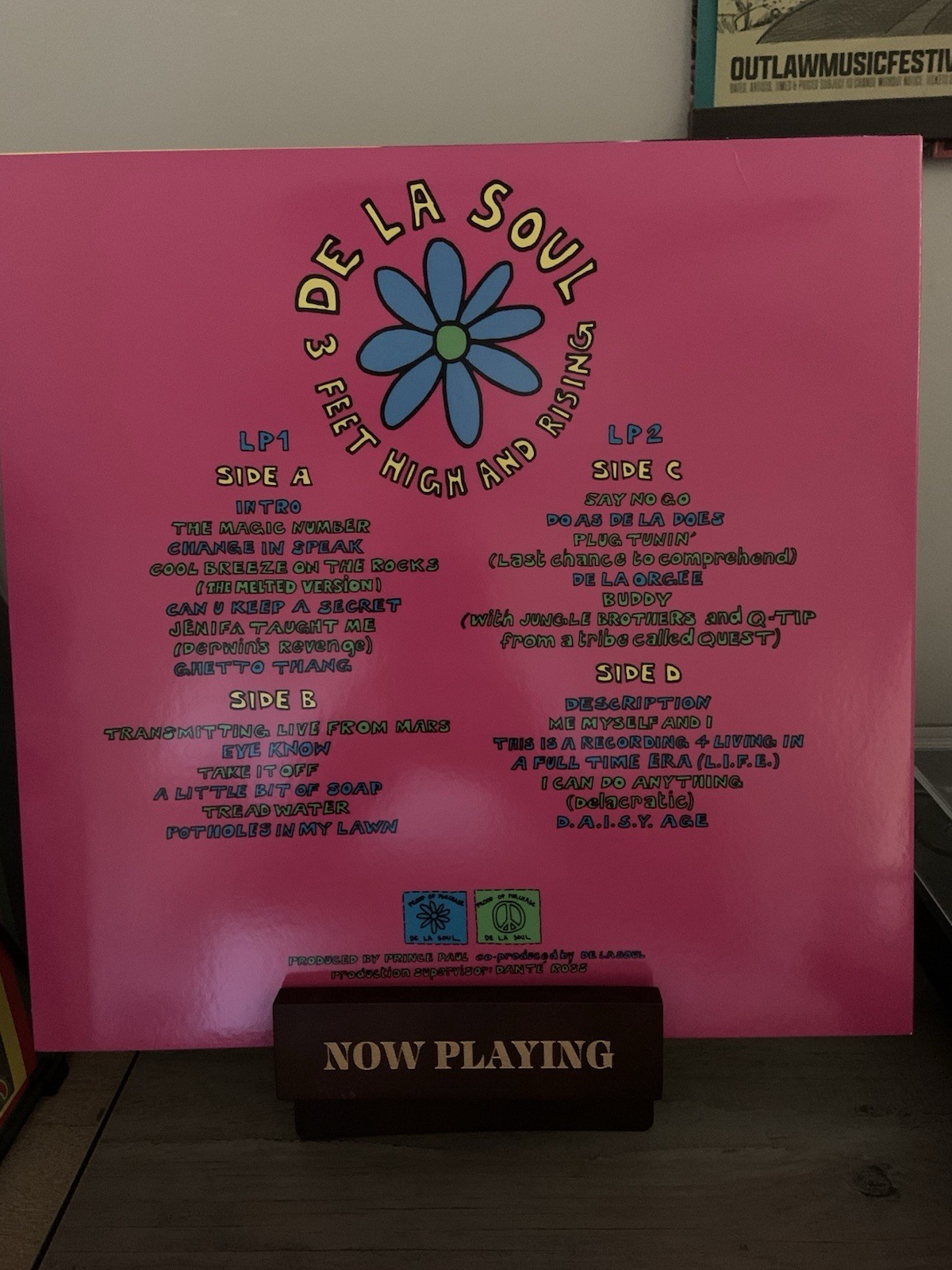 De La Soul 3 Feet High & Rising 2023 Reissue Magenta Vinyl, 2 LPS