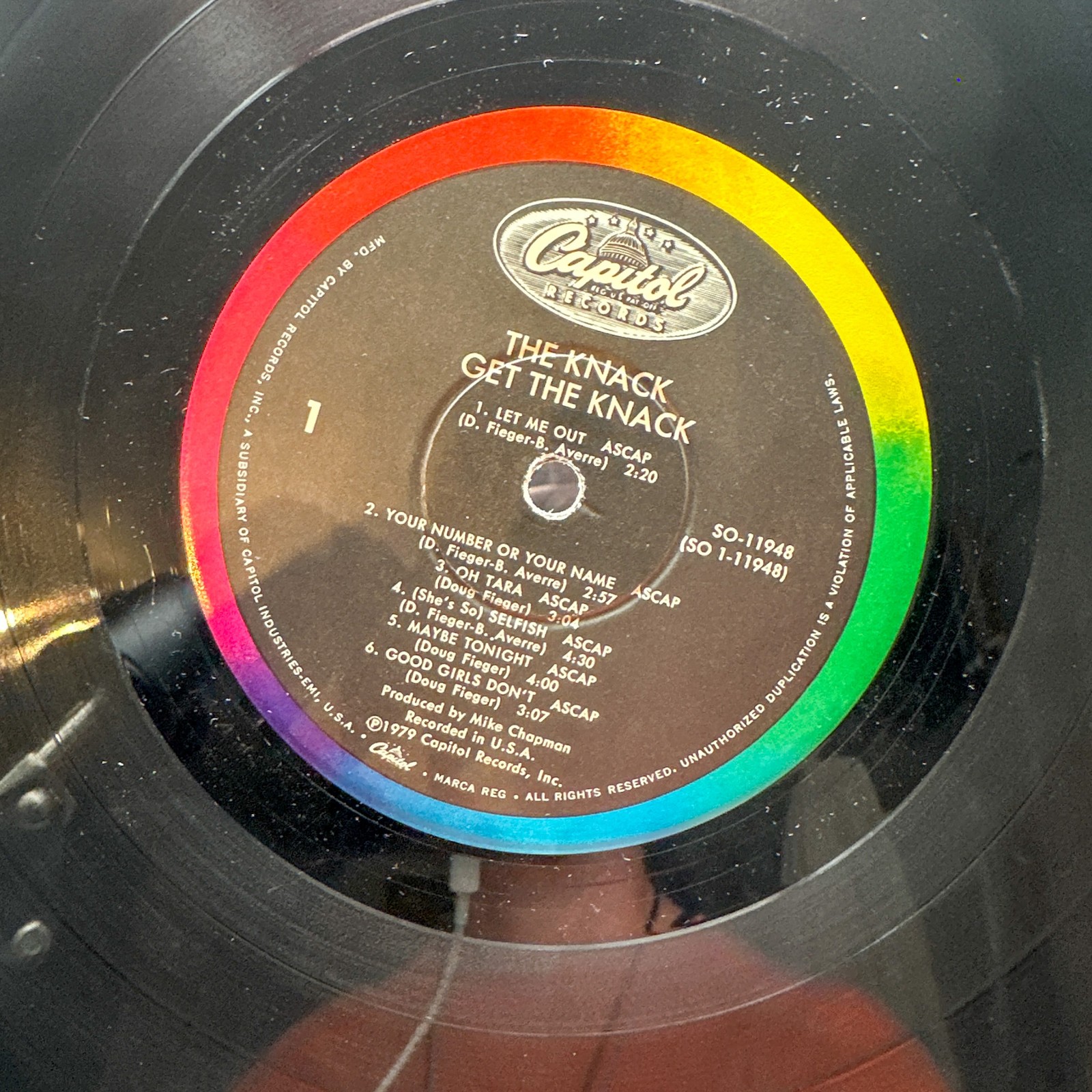 The Knack – Get The Knack VG+/VG+ 1979 Jacksonville Ultrasonic Clean Press