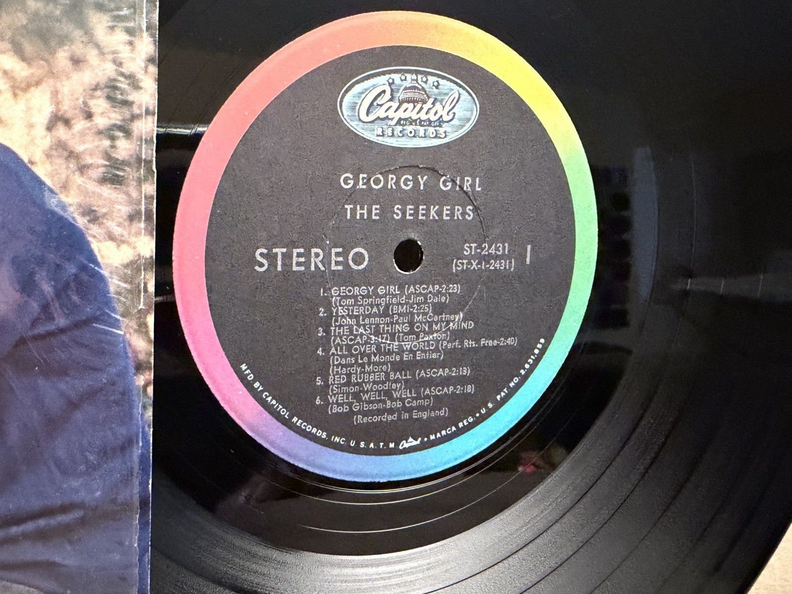 THE SEEKERS GEORGY GIRL FOLK POP CAPITOL LABEL IN SHRINK VINYL LP EX+ NM
