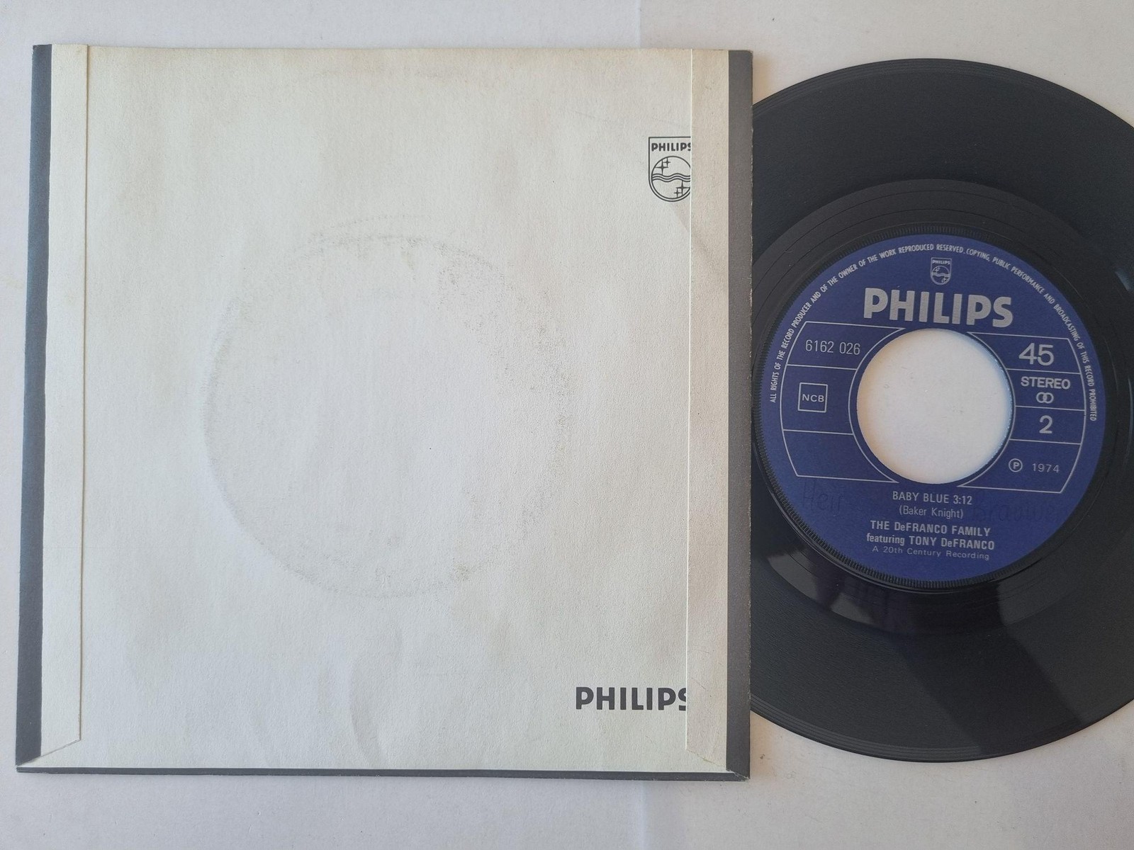 The Defranco Family Featuring Tony Defranco – Write Me a Letter 7” Vinyl