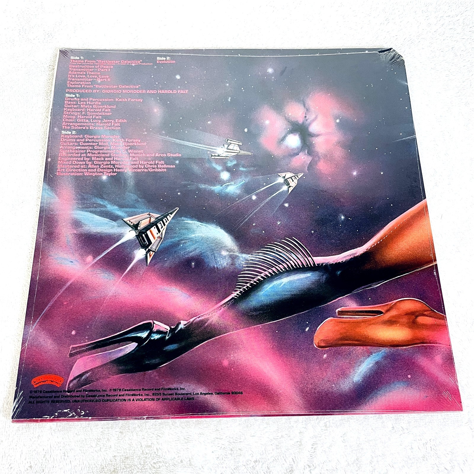 Giorgio Moroder “Battlestar Galactica” 1978 Soul/Funk LP, Sexy Cover, SEALED!