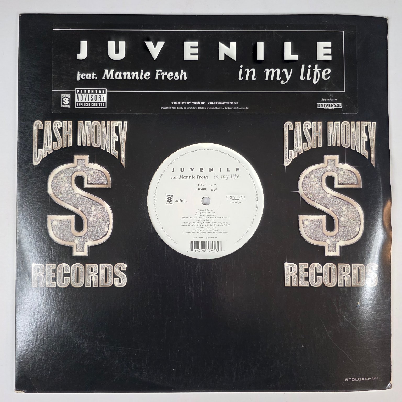Juvenile feat. Mannie Fresh – In My Life 12″ Record 2003 Cash Money Hip-Hop