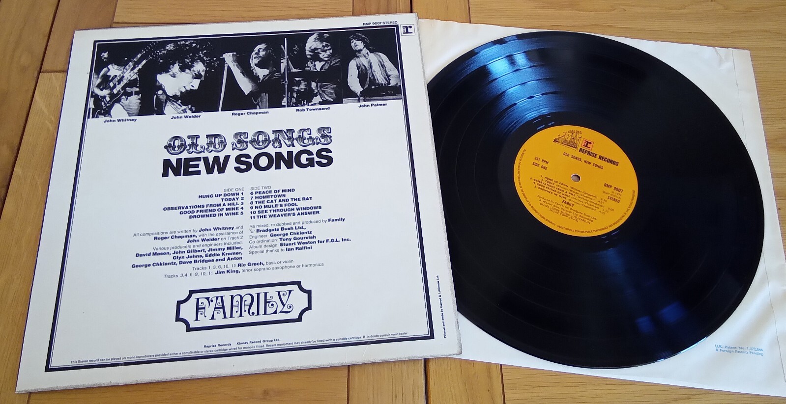 FAMILY Old Songs New Songs Rare 1971 UK LP 1st Reprise RMP 9007 M- VINYL Psych