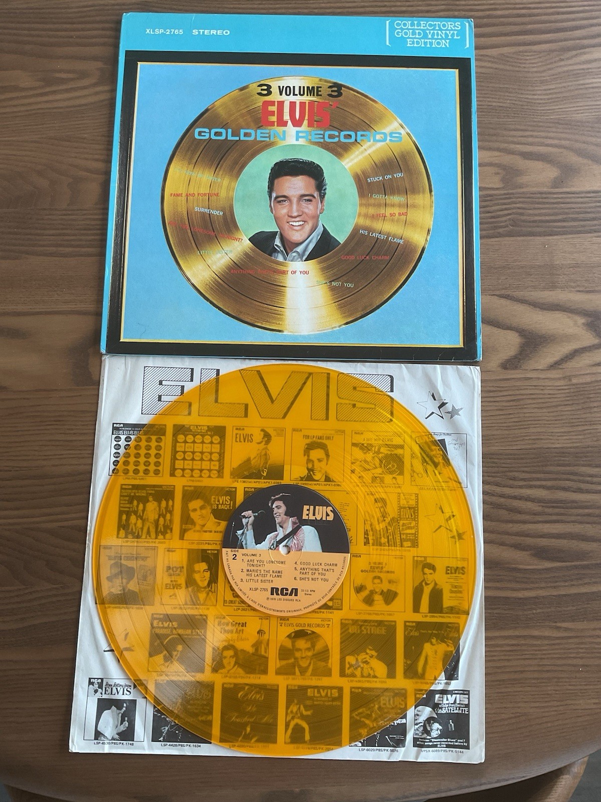 Elvis Golden Records Vol 3 XLSP-2765 Gold Vinyl Edition LP Record Canada Tested