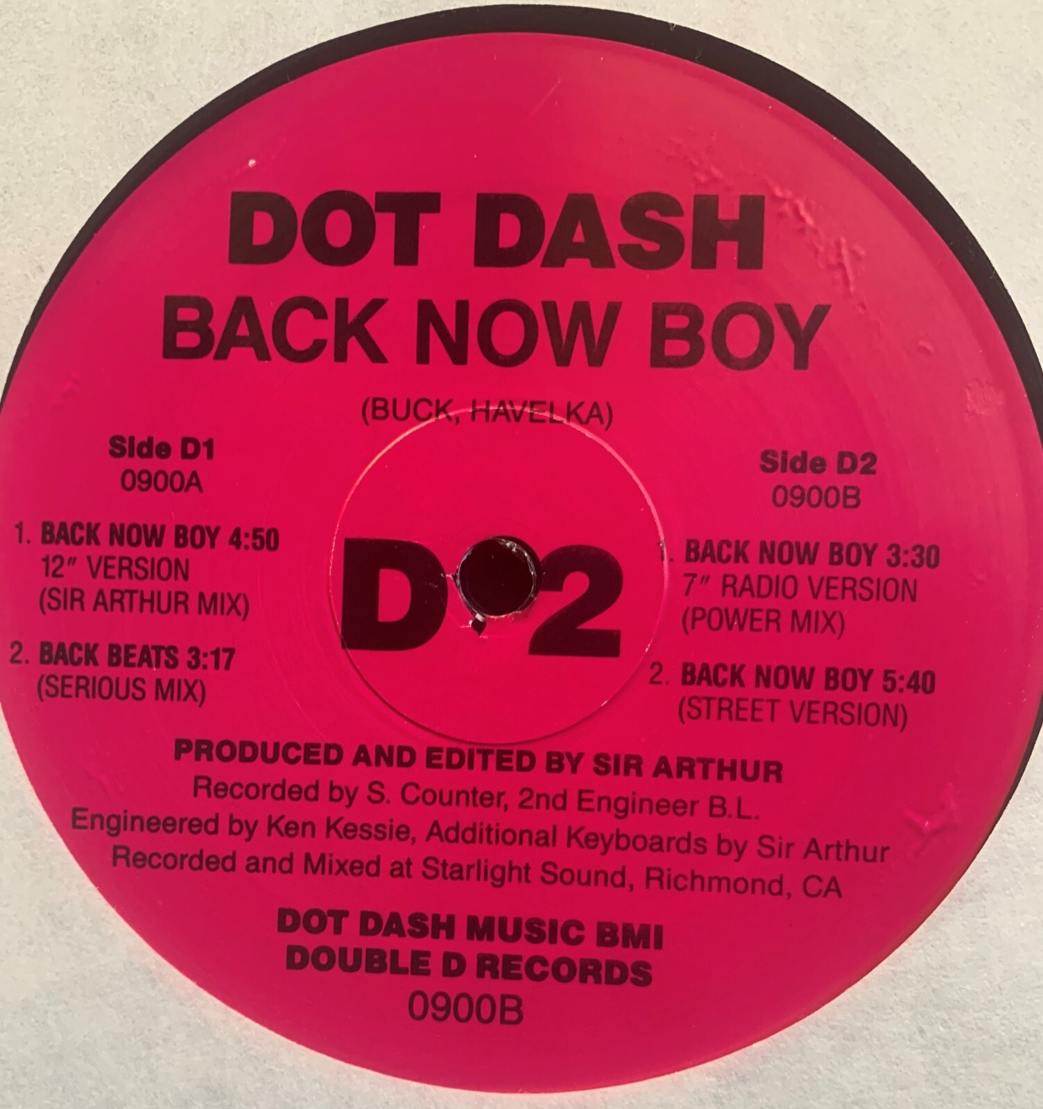 Dot Dash – Back Now Boy 12″ Inch 45rpm Vinyl – Latin Freestyle Rare NEW Sealed