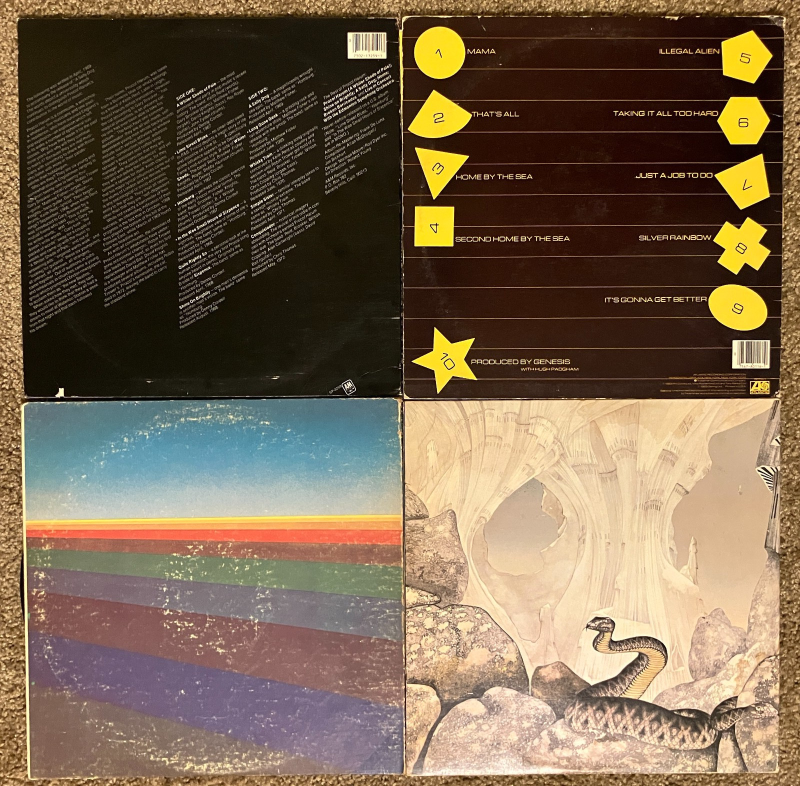 Prog Rock Vinyl Lot: ELP, Genesis, Procol Harum, Yes