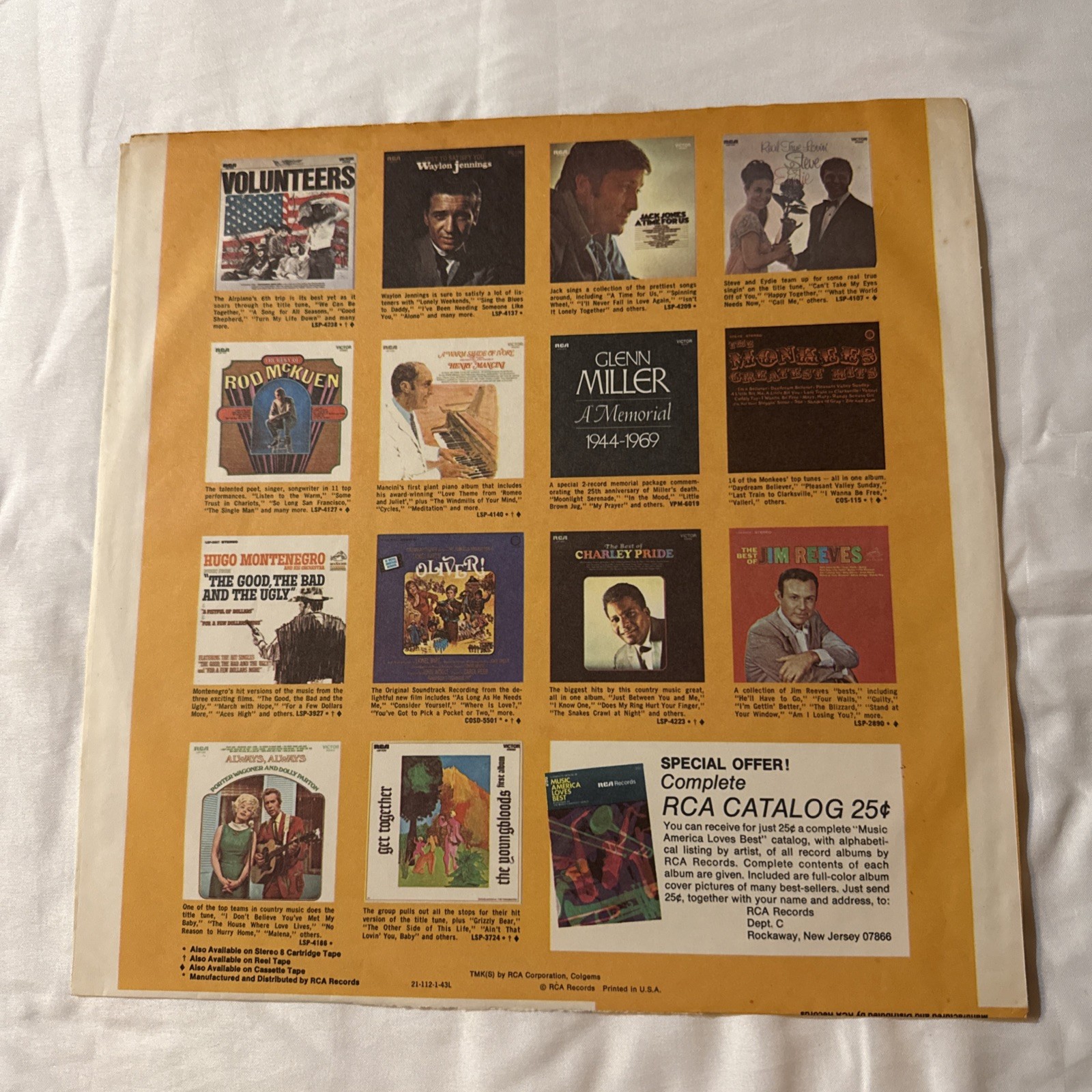 Eddy Arnold My World LP RCA 1965 RCA Stereo plastic slipcover LSP 3466