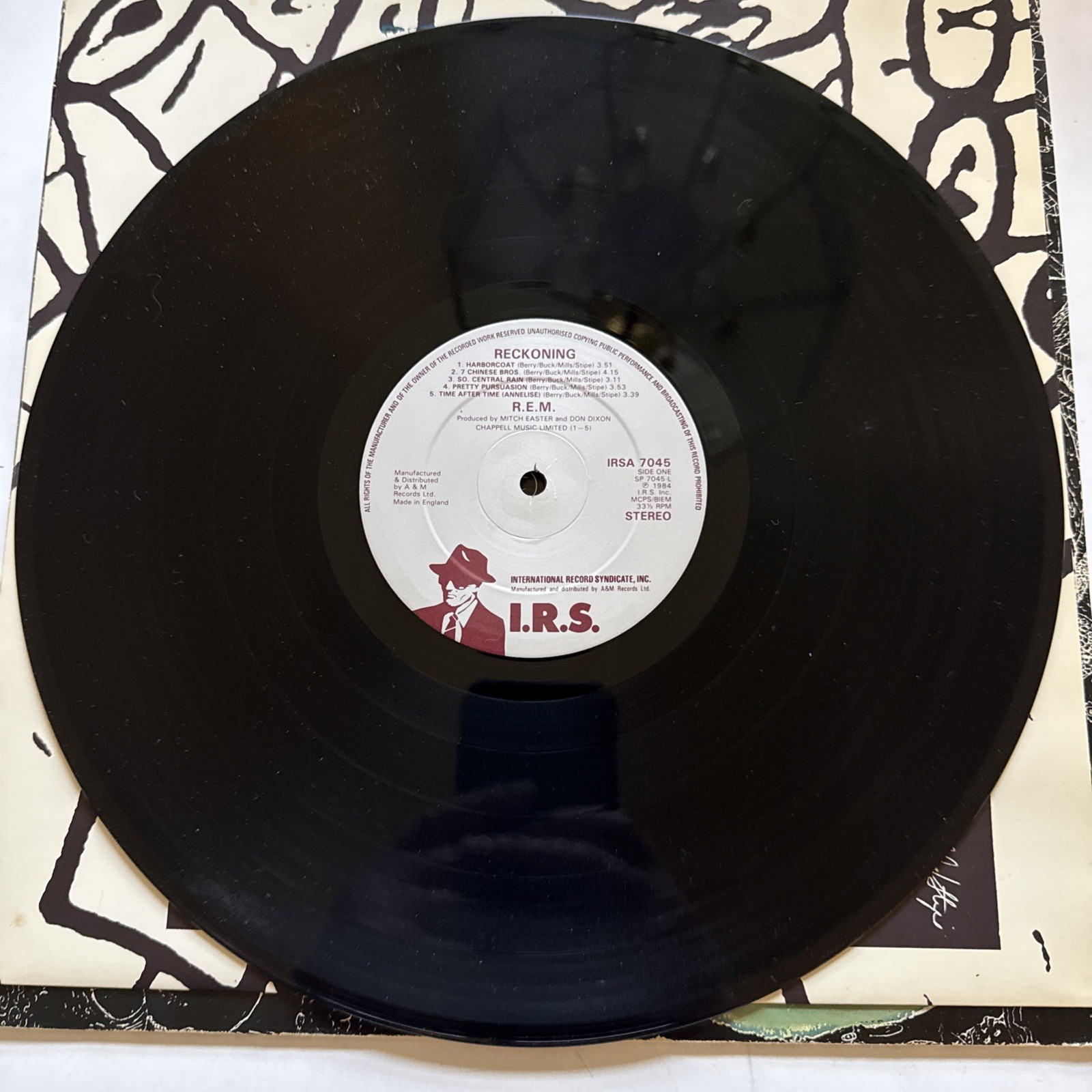 Reckoning by R.E.M. (Record, 1984) EX/EX IRS RECORDS IRSA 7045 Ultrasonic Cleane