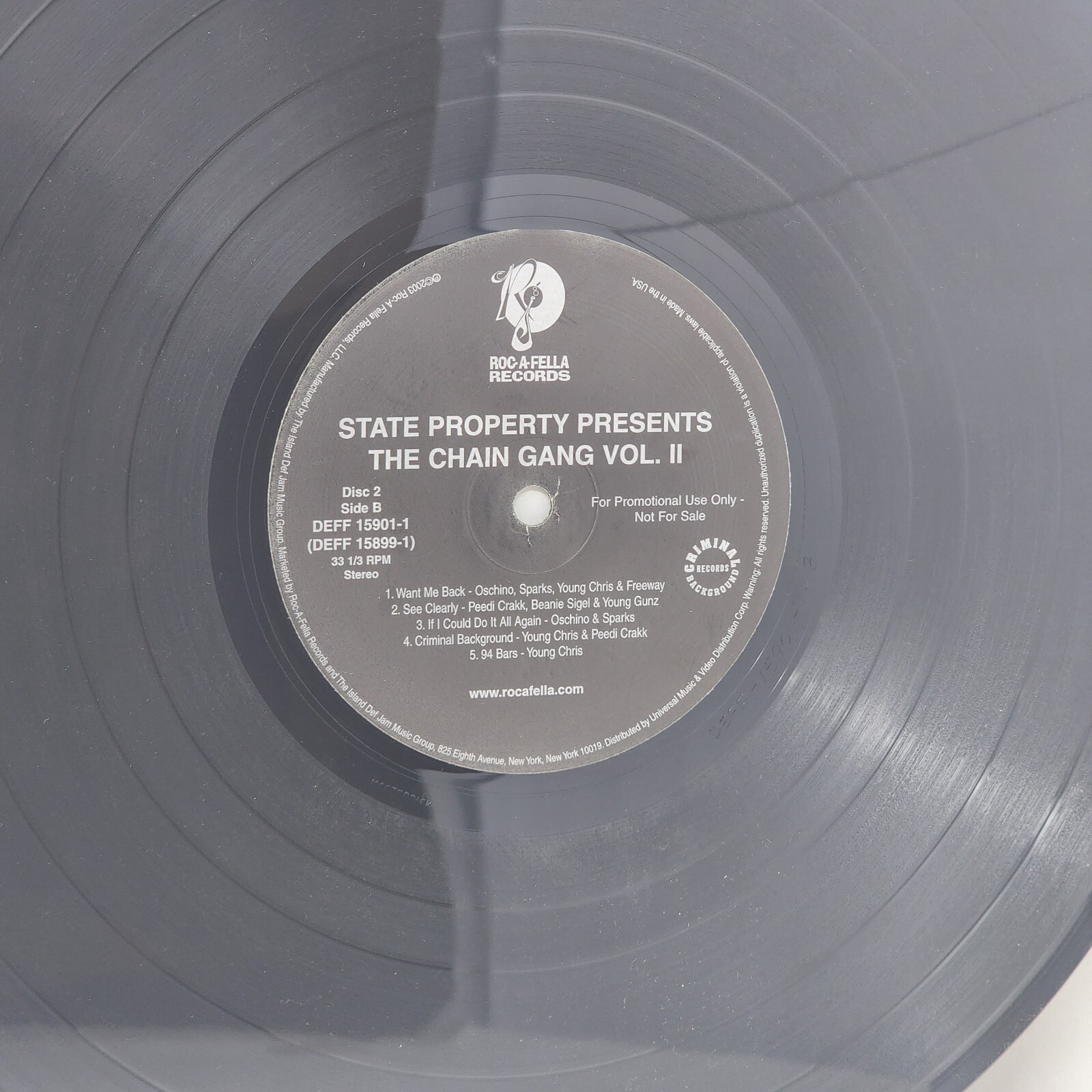 The Chain Gang Vol. II State Property Presents Vinyl Record Roc-A-Fella Records