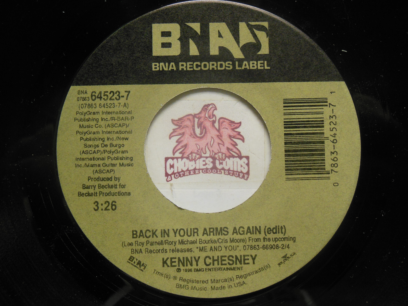 Kenny Chesney – Back In Your Arms Again / Honey Would You Stand, 45 RPM NM (14D)