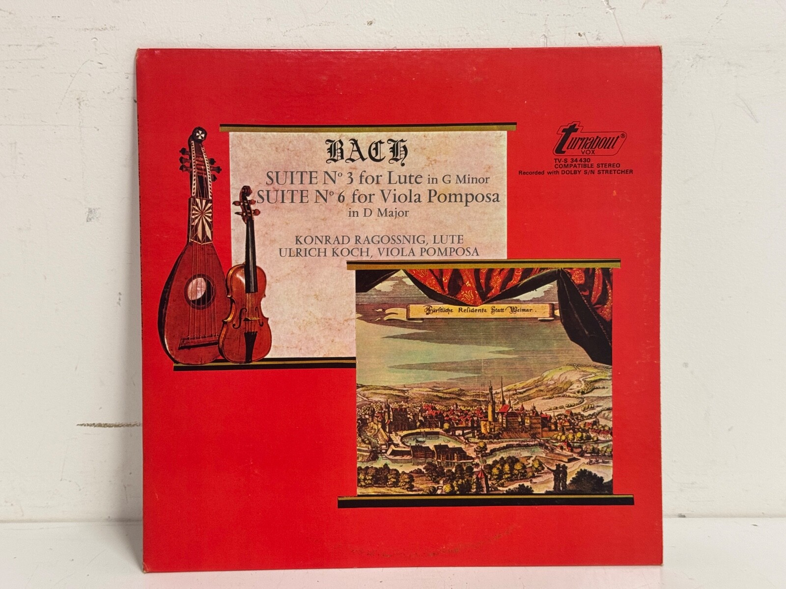 RAGOSSNIG, KOCH – JS BACH suite for lute, suite for viola LP Vinyl Record