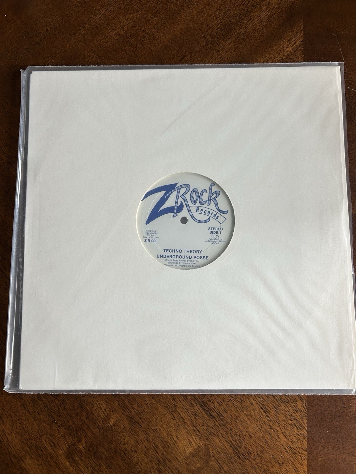 UNDERGROUND POSSE TECHNO THEORY 12″ RAP OLDSCHOOL PRIVATE PRESS Z ROCK