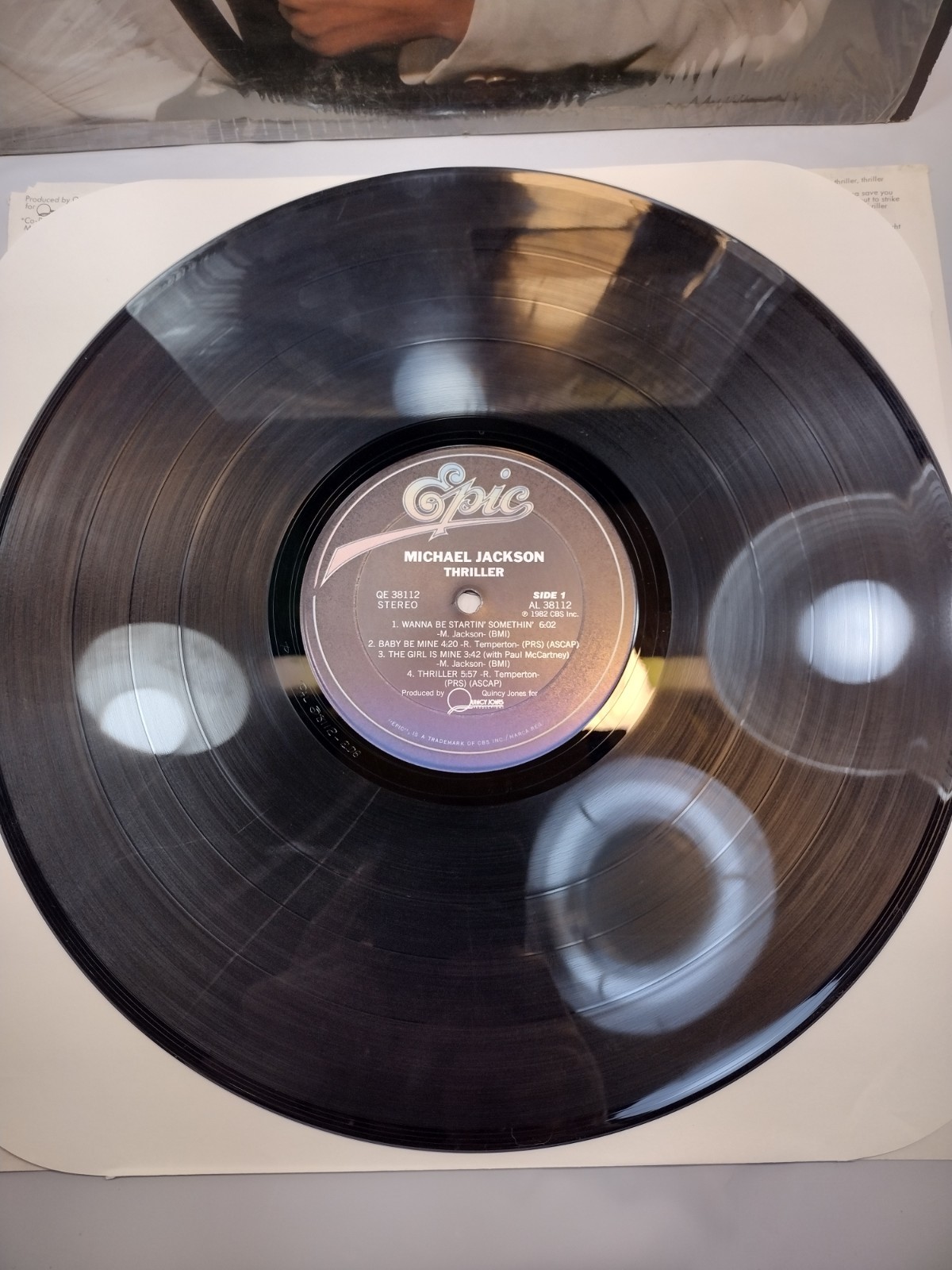 MICHAEL JACKSON Thriller EPIC LP VG gatefold SHRINK