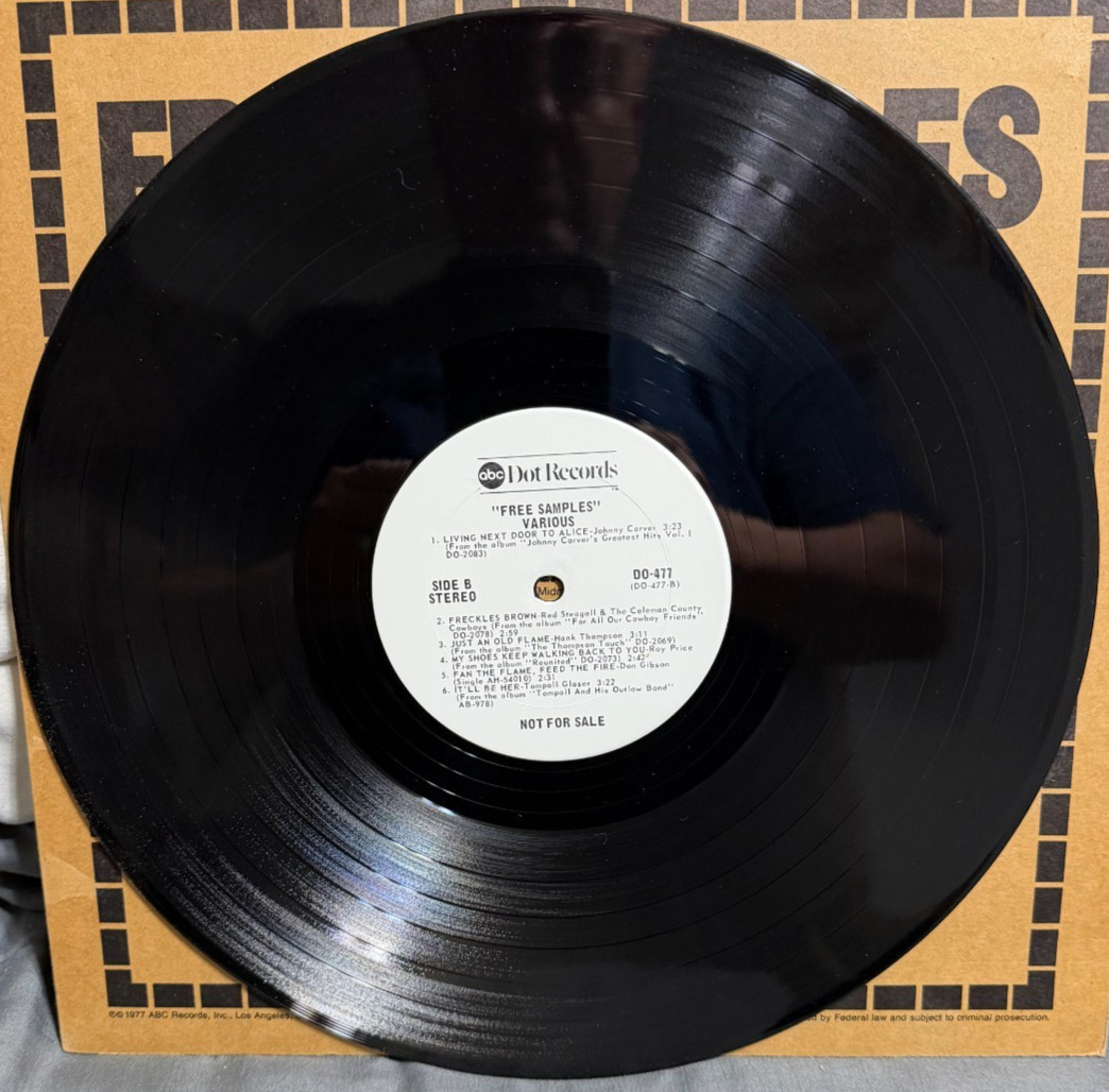 FREE SAMPLES ABC DOT RECORDS 1977 DO477 Vinyl LP EX/EX/VG