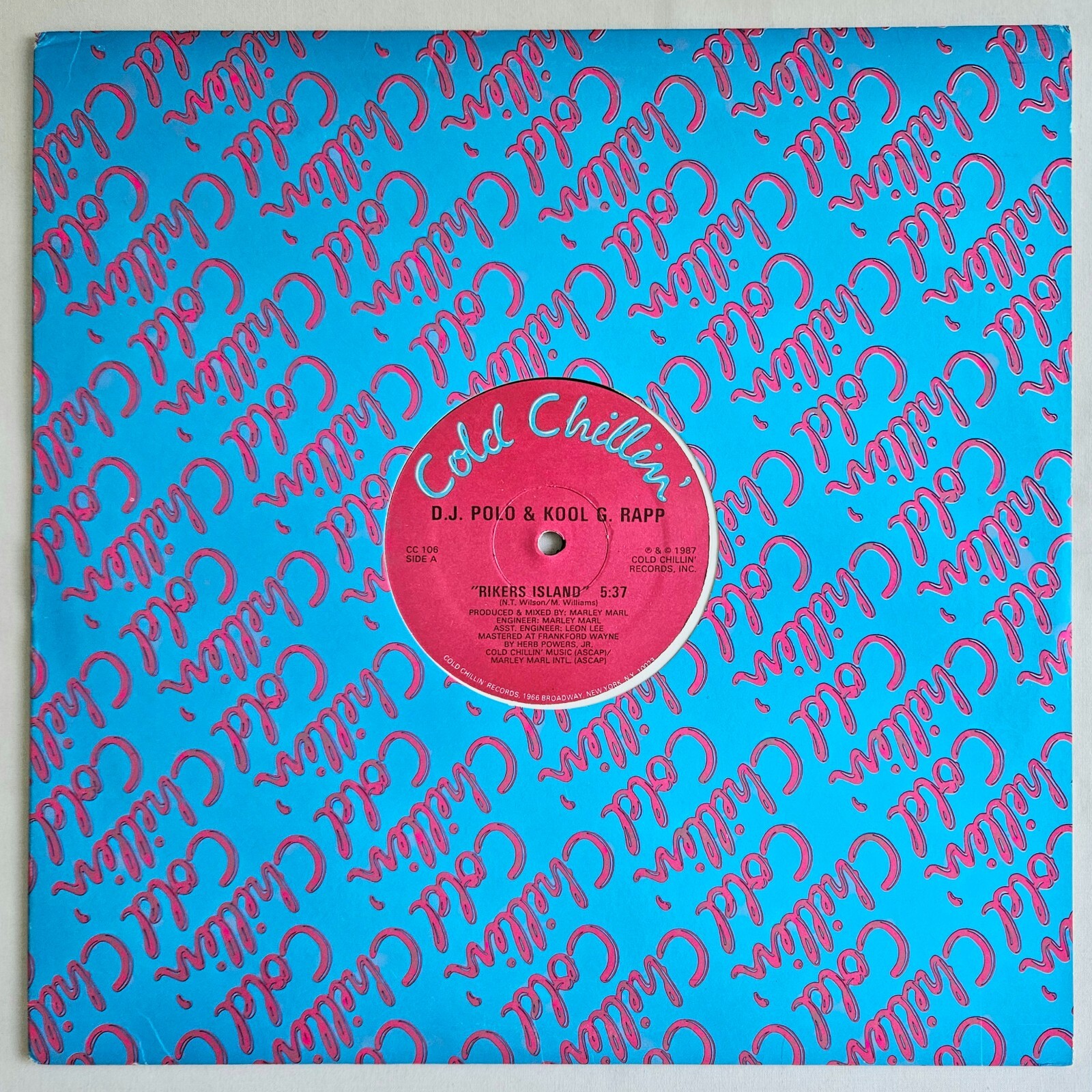 1987 – D.J. POLO & KOOL G. RAP – RIKERS ISLAND / DUB – COLD CHILLIN’ RECORDS OG