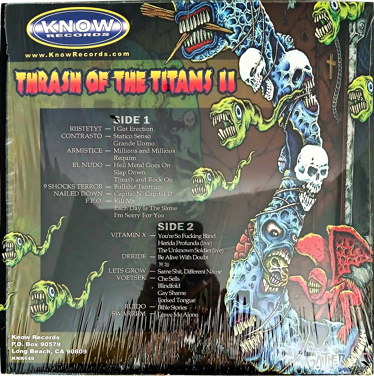Thrash Of The Titans II – VA – 2005 Marbled Vinyl LP (insert) – Punk / Grindcore