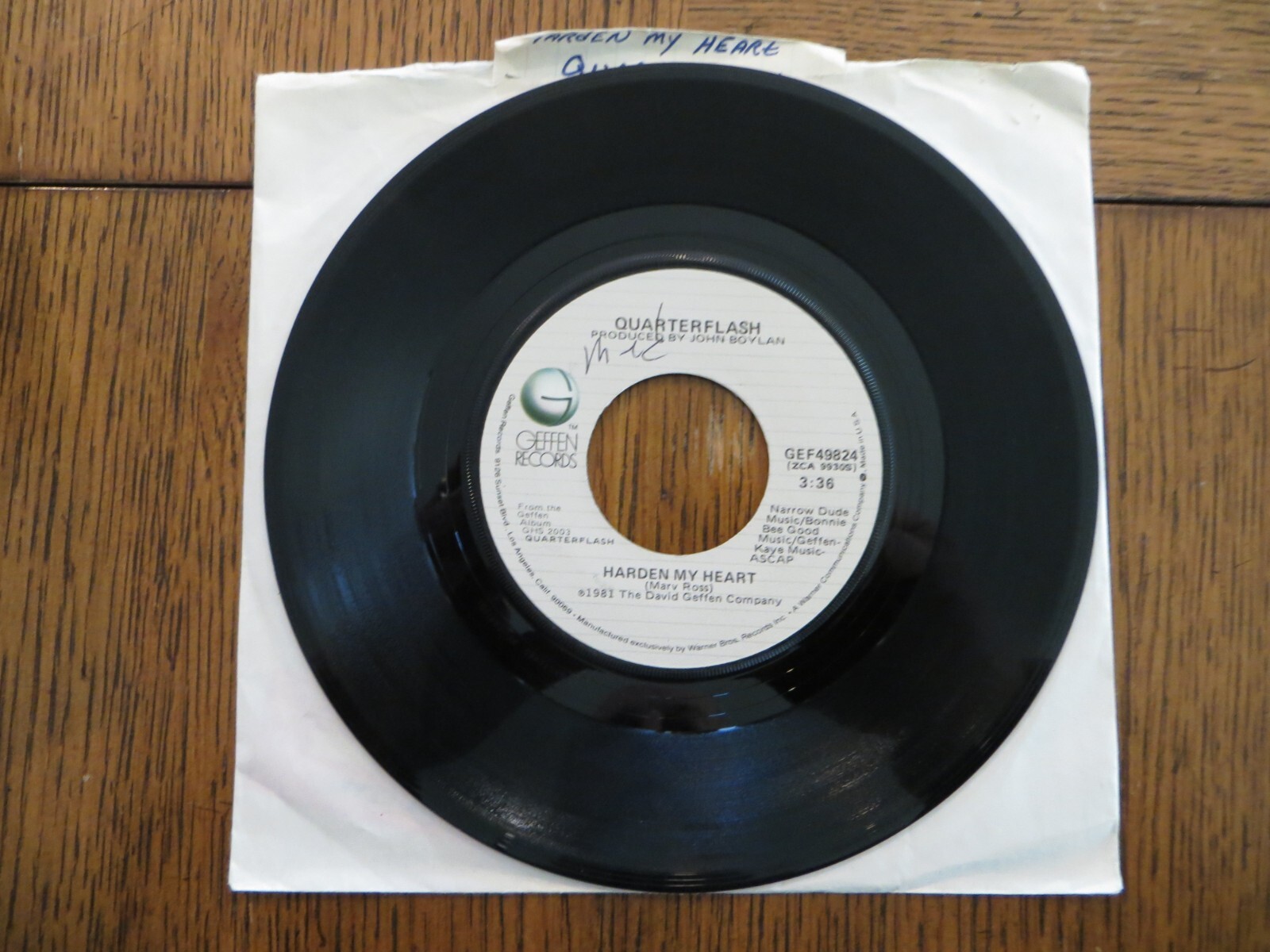 Quarterflash – Harden My Heart – 1981 – Geffen Records GEF49824 7″ Single VG
