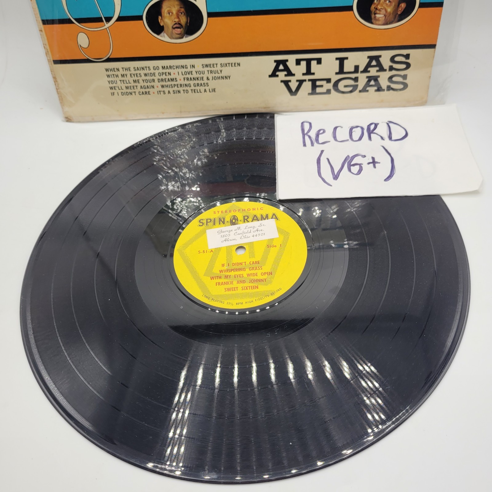The Ink Spots Vinyl Record LP At Las Vegas 12 Album VG+